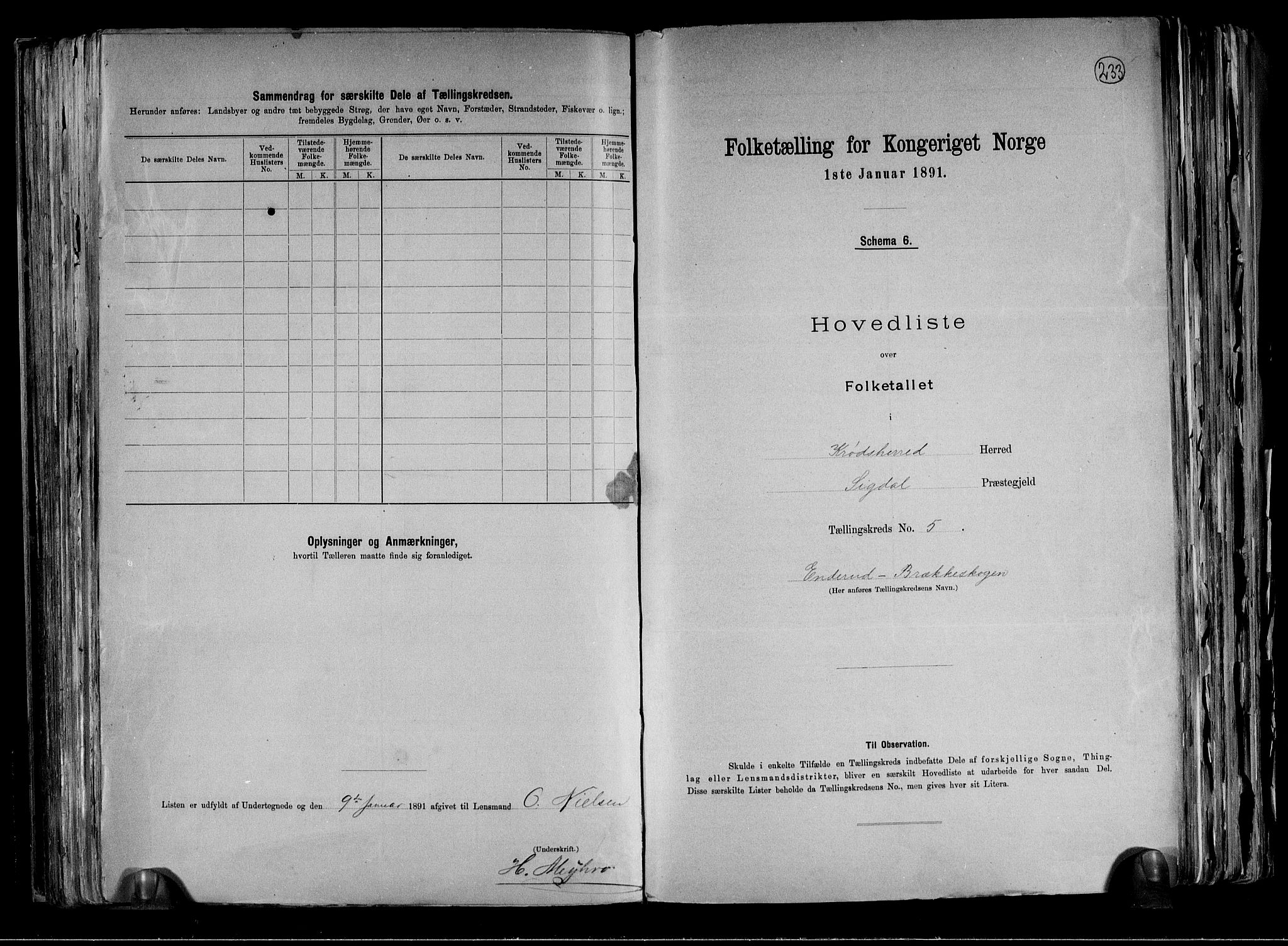 RA, 1891 census for 0621 Sigdal, 1891, p. 46