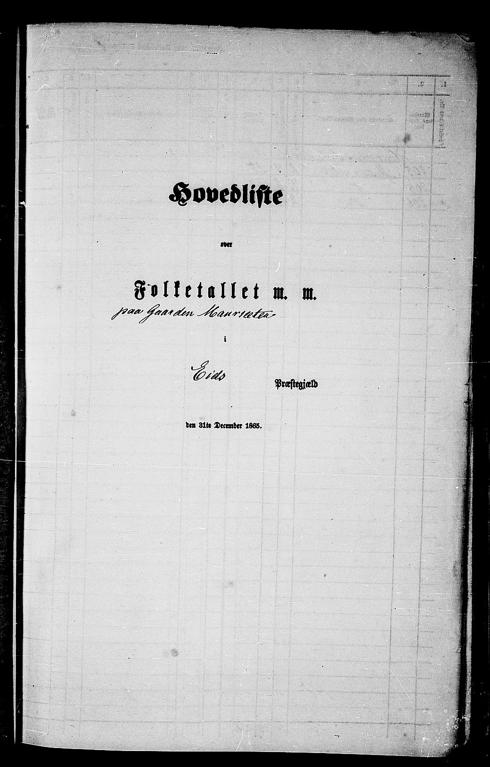 RA, 1865 census for Eid, 1865, p. 12