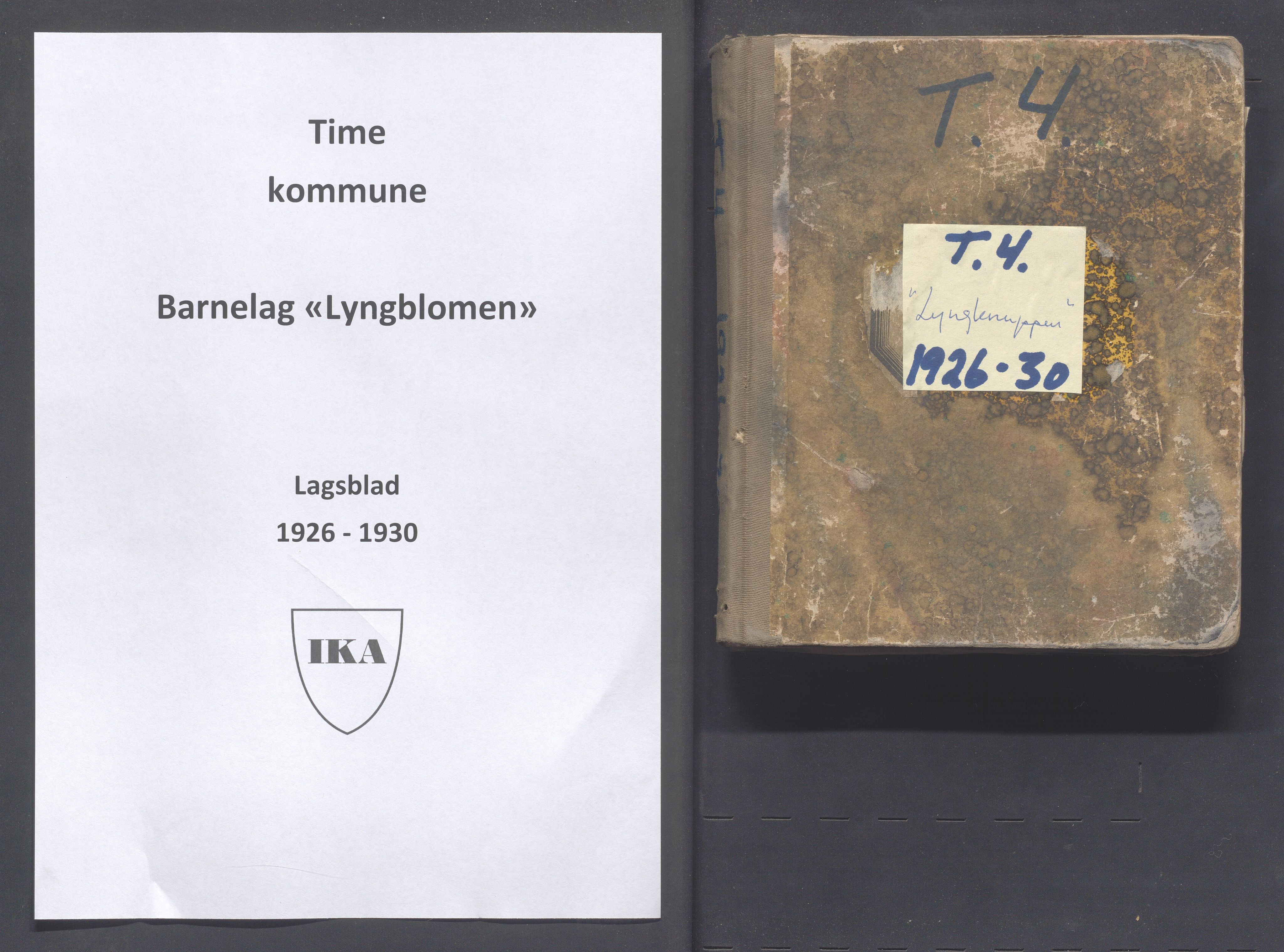 Time kommune - PA 52 Fråhaldslaget Lyngblomen - Time barnelag, IKAR/A-1182/F/L0004: Lagsblad "Lyngknuppen" , 1926-1930, p. 1