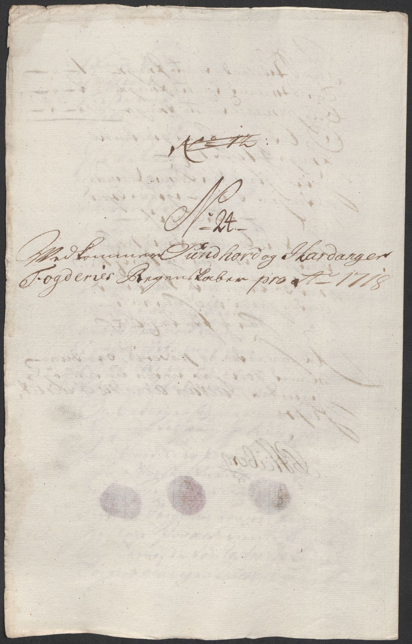 Rentekammeret inntil 1814, Reviderte regnskaper, Fogderegnskap, RA/EA-4092/R48/L2995: Fogderegnskap Sunnhordland og Hardanger, 1718, p. 148