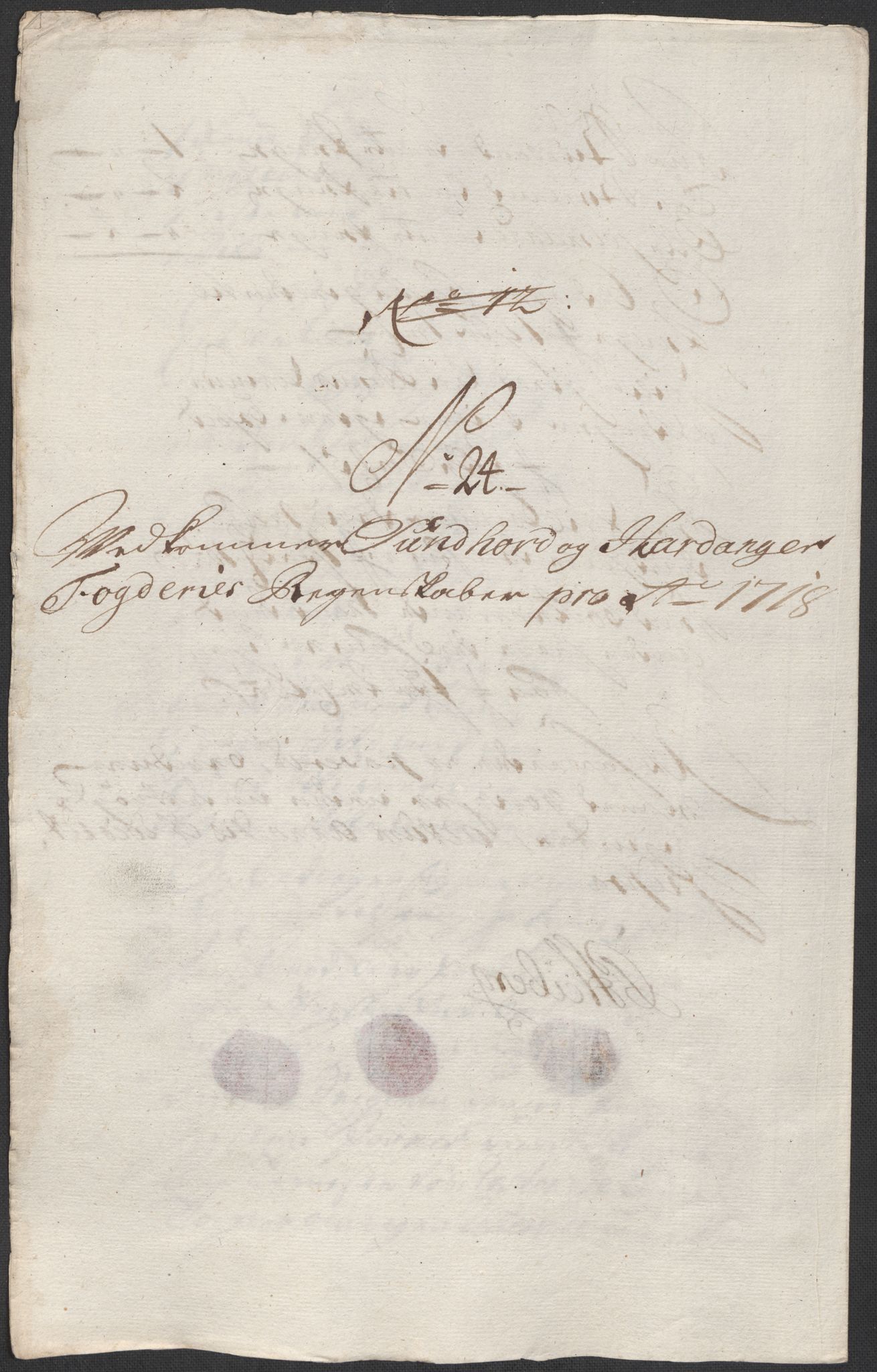 Rentekammeret inntil 1814, Reviderte regnskaper, Fogderegnskap, AV/RA-EA-4092/R48/L2995: Fogderegnskap Sunnhordland og Hardanger, 1718, p. 148