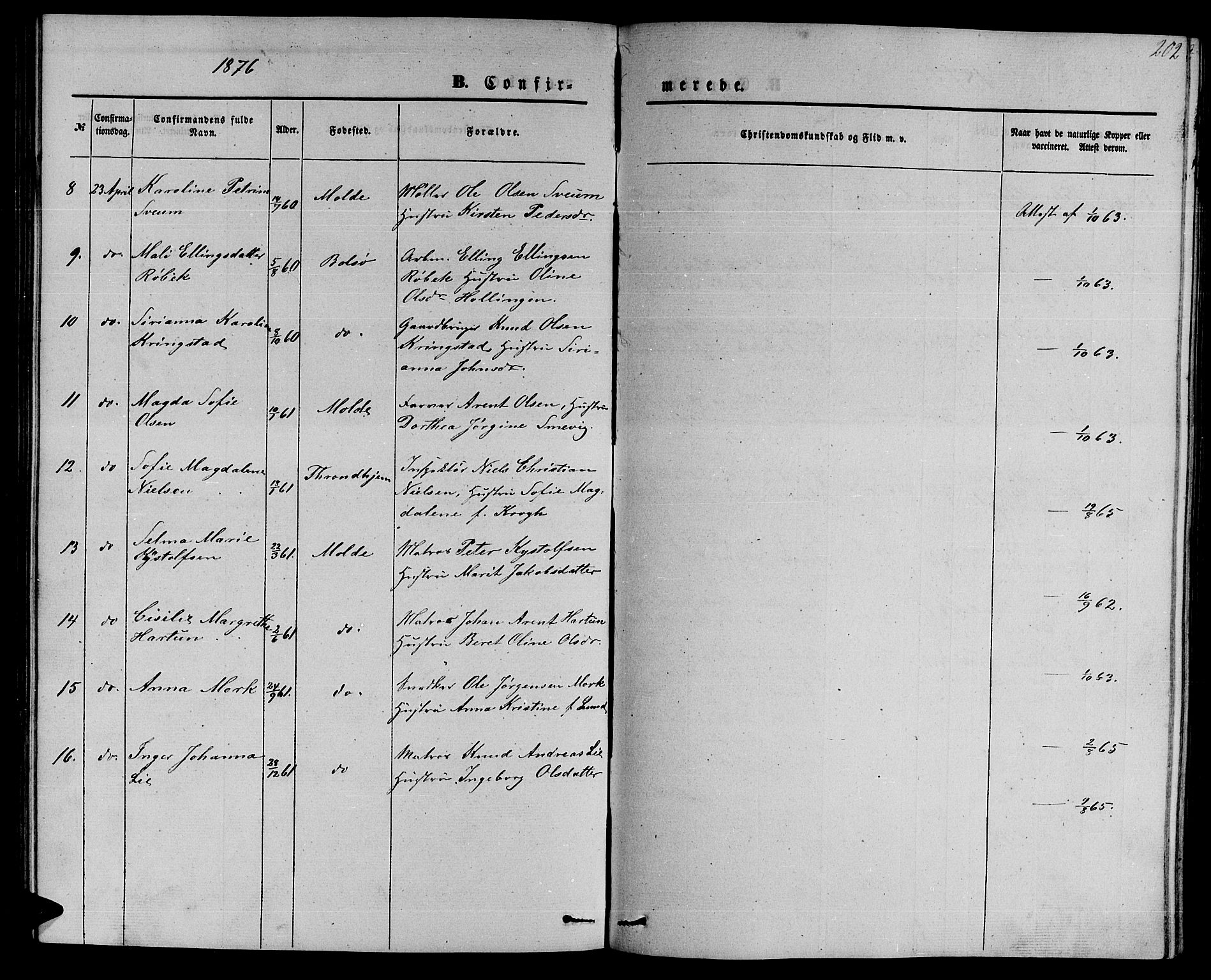 Ministerialprotokoller, klokkerbøker og fødselsregistre - Møre og Romsdal, AV/SAT-A-1454/558/L0701: Parish register (copy) no. 558C02, 1862-1879, p. 202