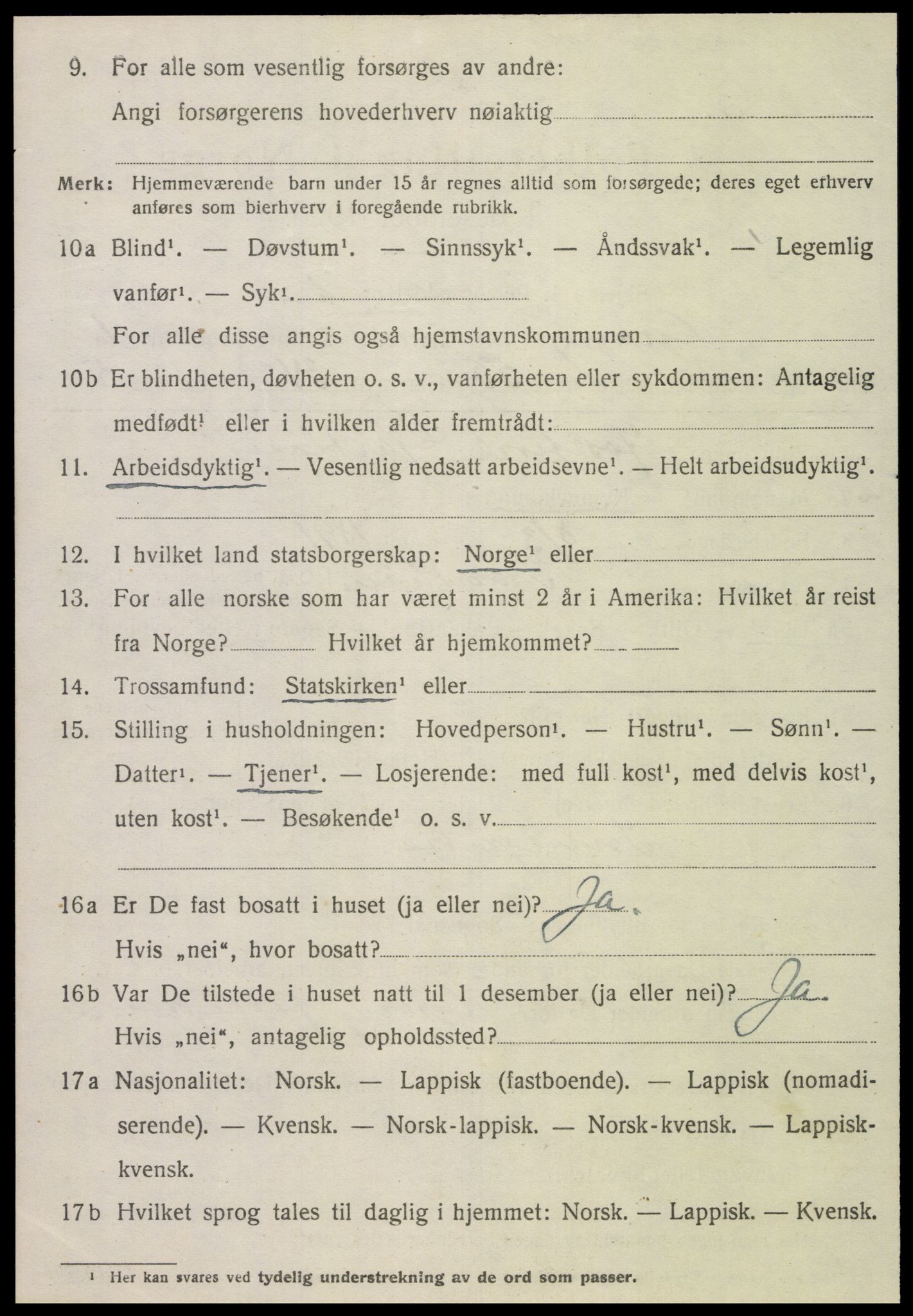 SAT, 1920 census for Grong, 1920, p. 4114