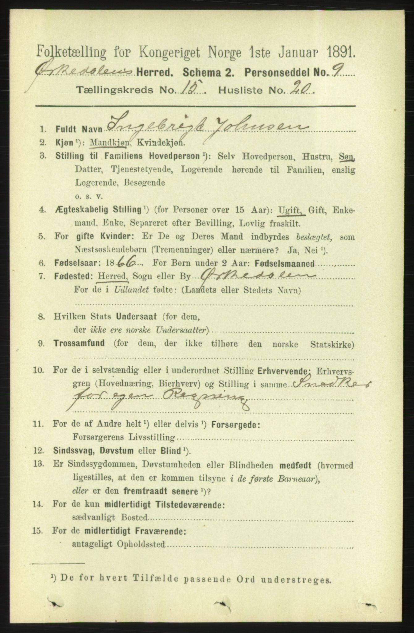 RA, 1891 census for 1638 Orkdal, 1891, p. 7035