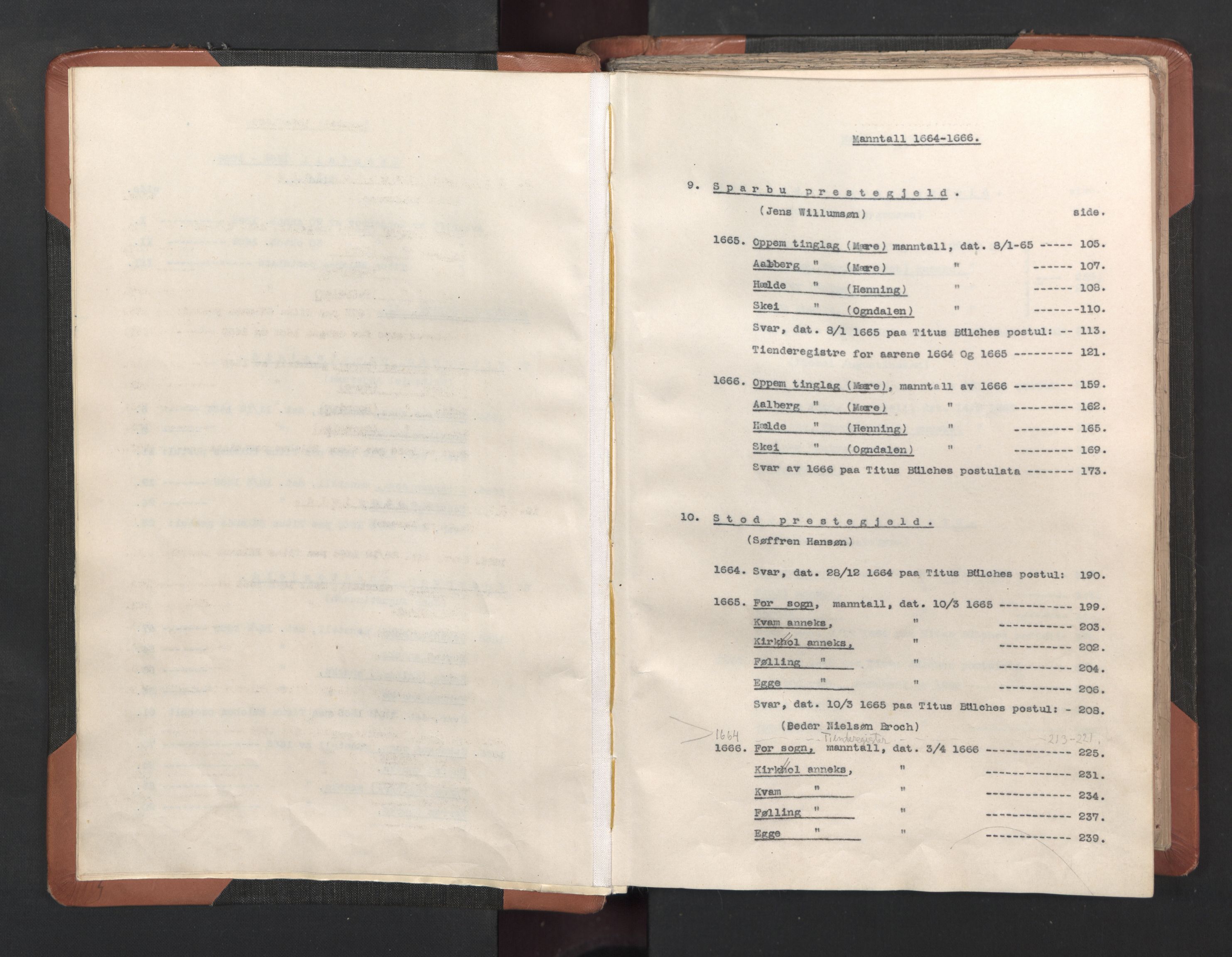 RA, Vicar's Census 1664-1666, no. 33: Innherad deanery, 1664-1666