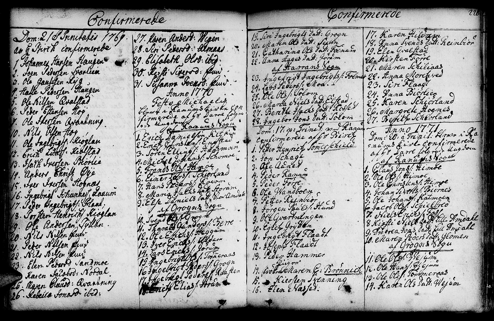 Ministerialprotokoller, klokkerbøker og fødselsregistre - Nord-Trøndelag, SAT/A-1458/764/L0542: Parish register (official) no. 764A02, 1748-1779, p. 220