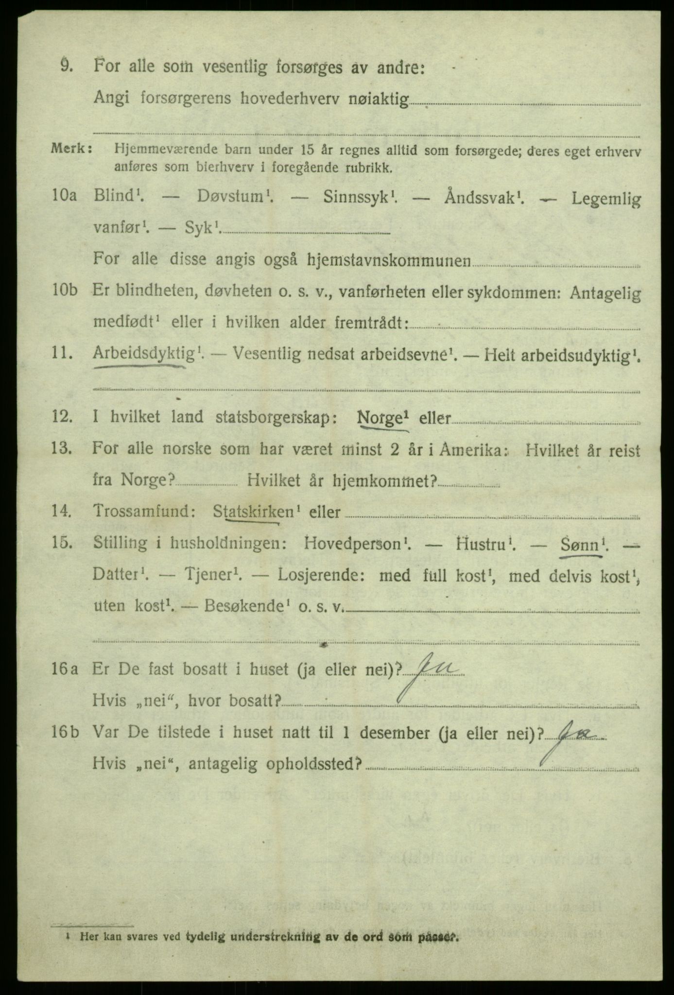 SAB, 1920 census for Sogndal, 1920, p. 7072