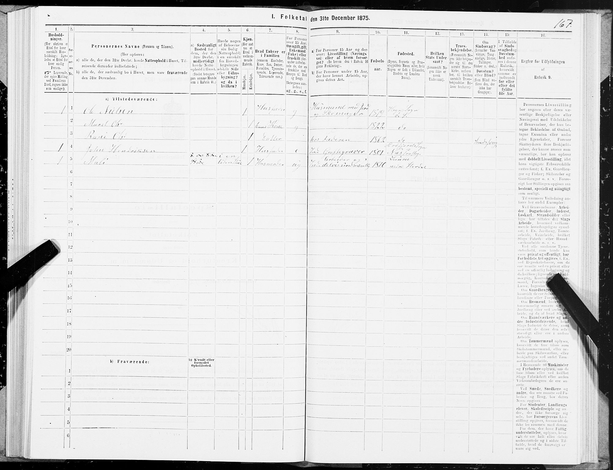 SAT, 1875 census for 1711P Øvre Stjørdal, 1875, p. 1167