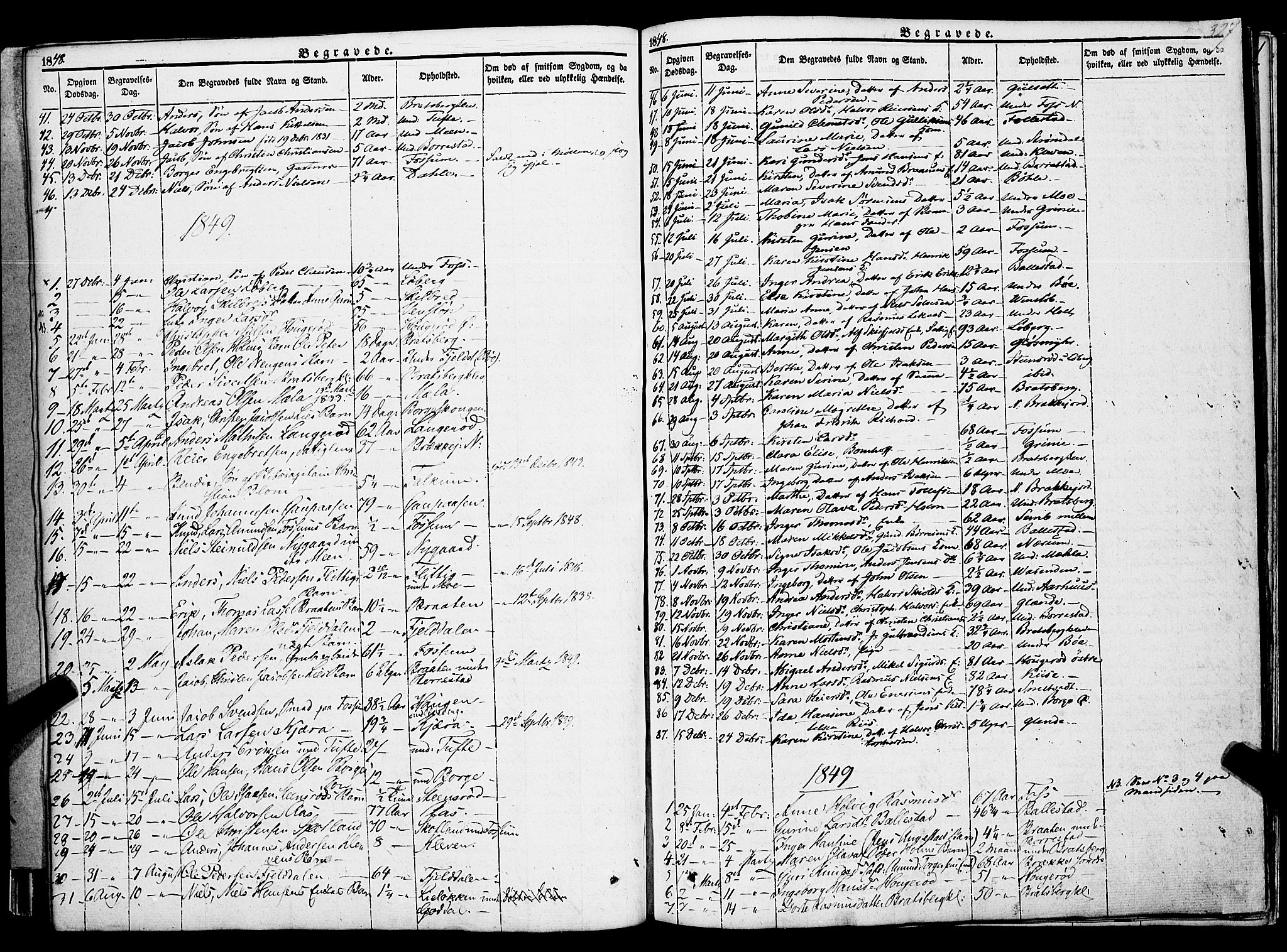 Gjerpen kirkebøker, SAKO/A-265/F/Fa/L0007b: Parish register (official) no. I 7B, 1834-1857, p. 327