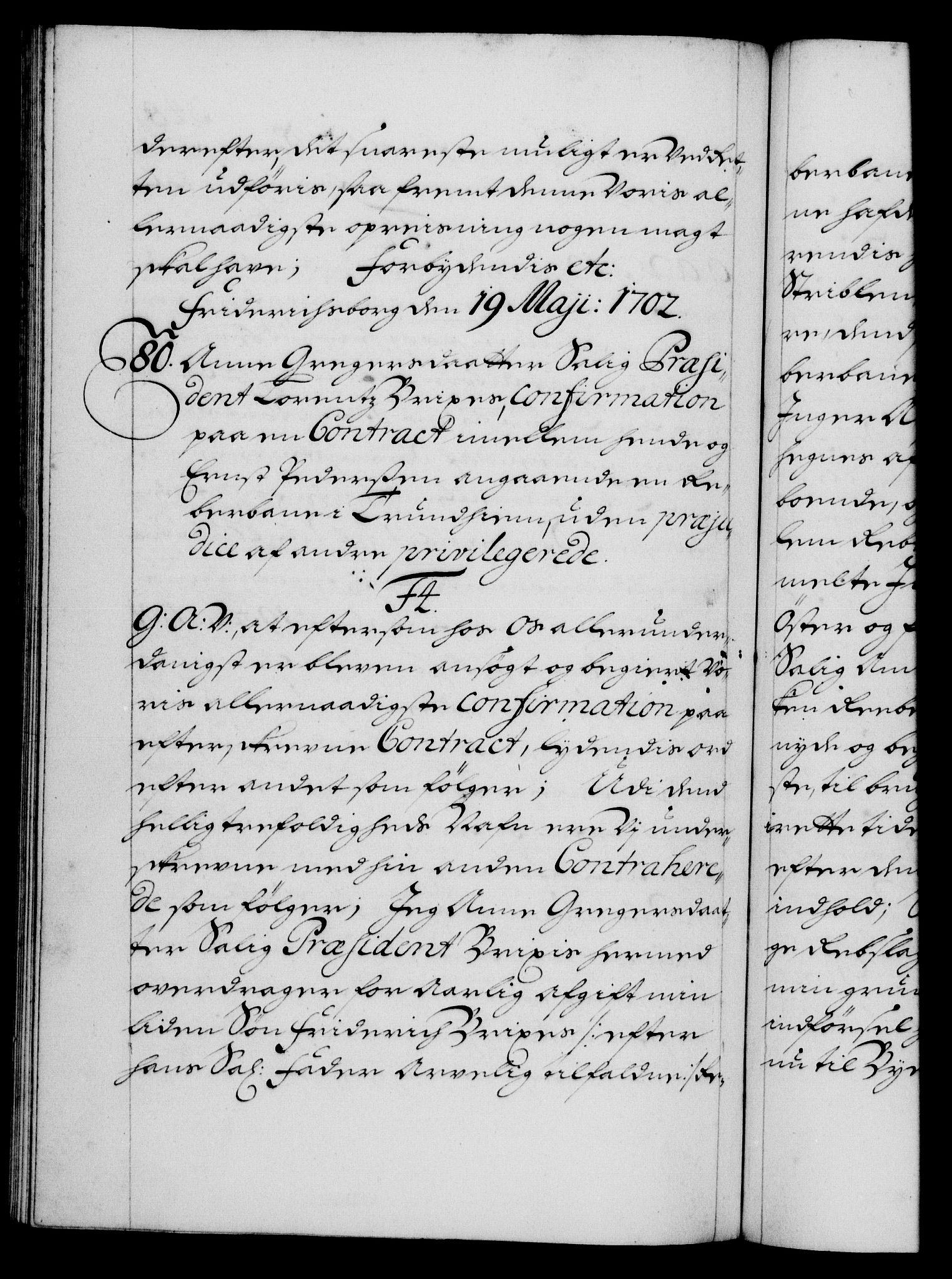Danske Kanselli 1572-1799, RA/EA-3023/F/Fc/Fca/Fcaa/L0018: Norske registre, 1699-1703, p. 348b