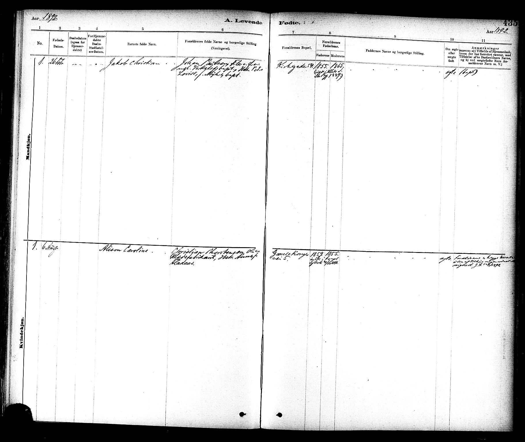 Ministerialprotokoller, klokkerbøker og fødselsregistre - Sør-Trøndelag, SAT/A-1456/604/L0188: Parish register (official) no. 604A09, 1878-1892, p. 435