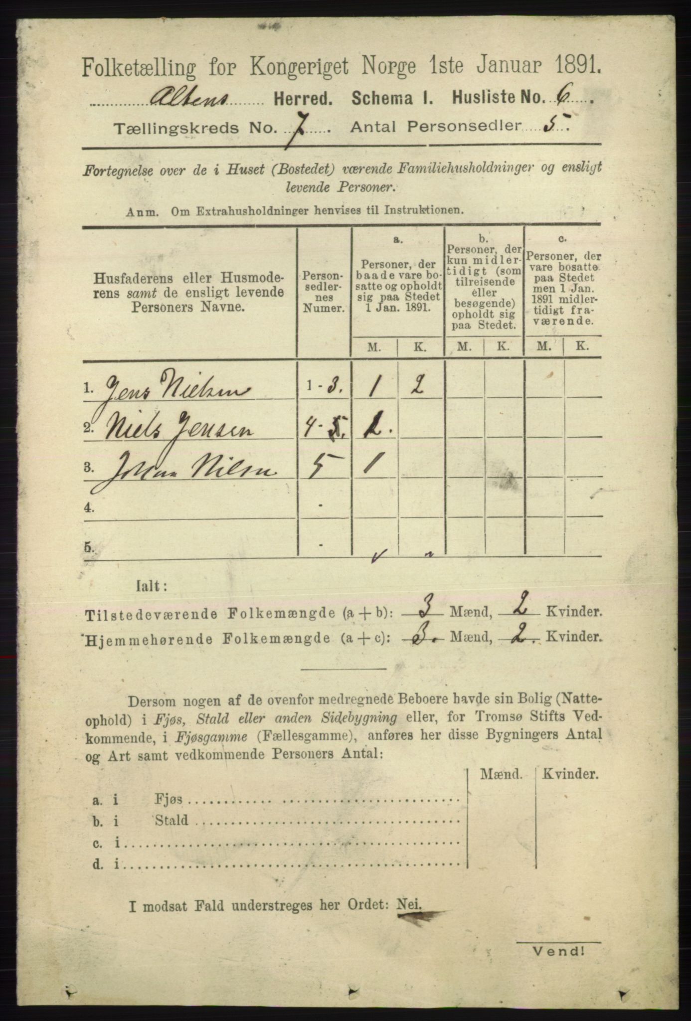 RA, 1891 census for 2012 Alta, 1891, p. 2045