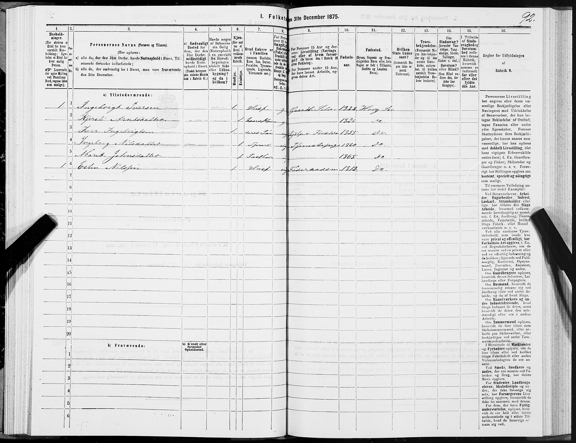 SAT, 1875 census for 1648P Støren, 1875, p. 4092