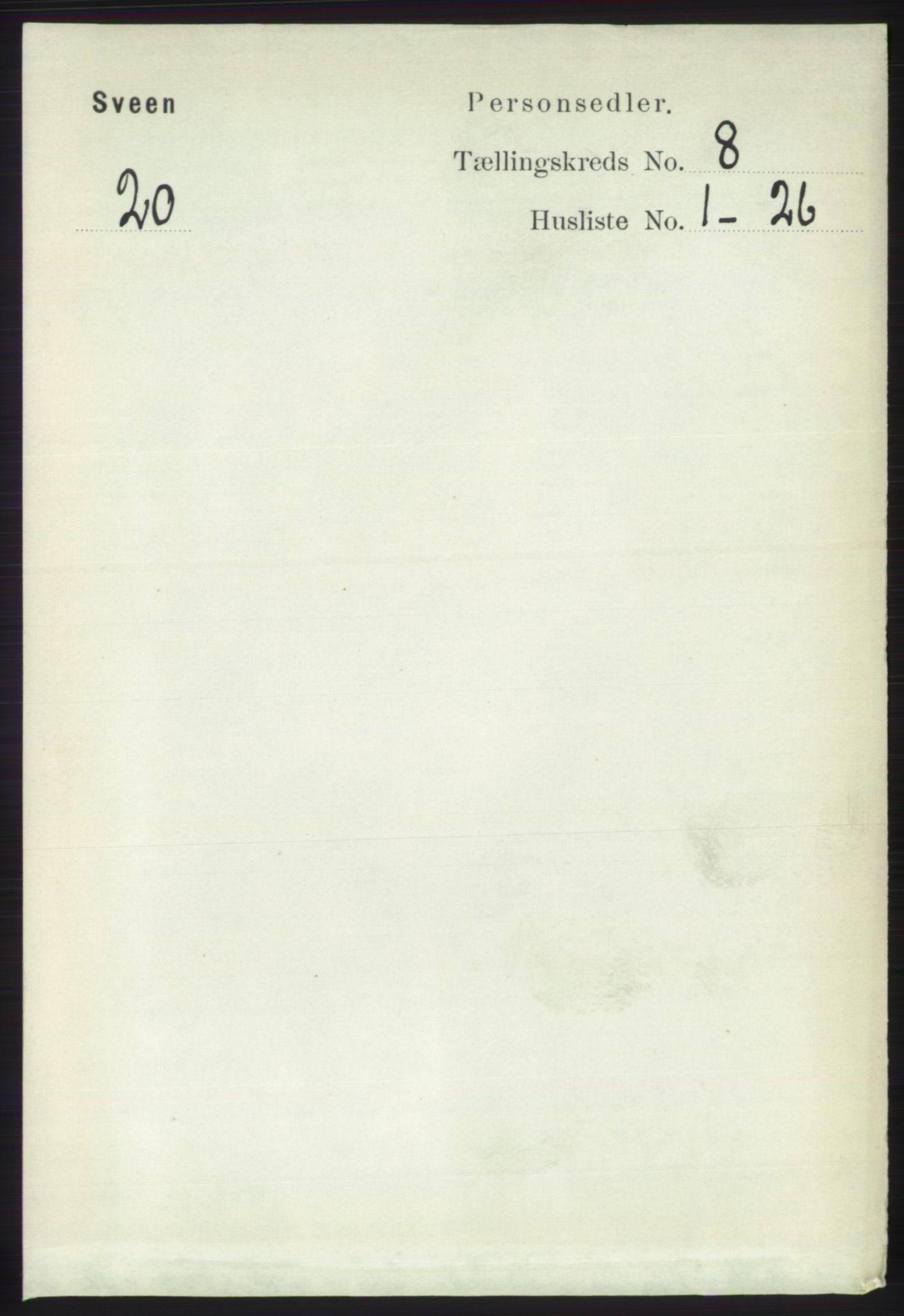 RA, 1891 census for 1216 Sveio, 1891, p. 2352