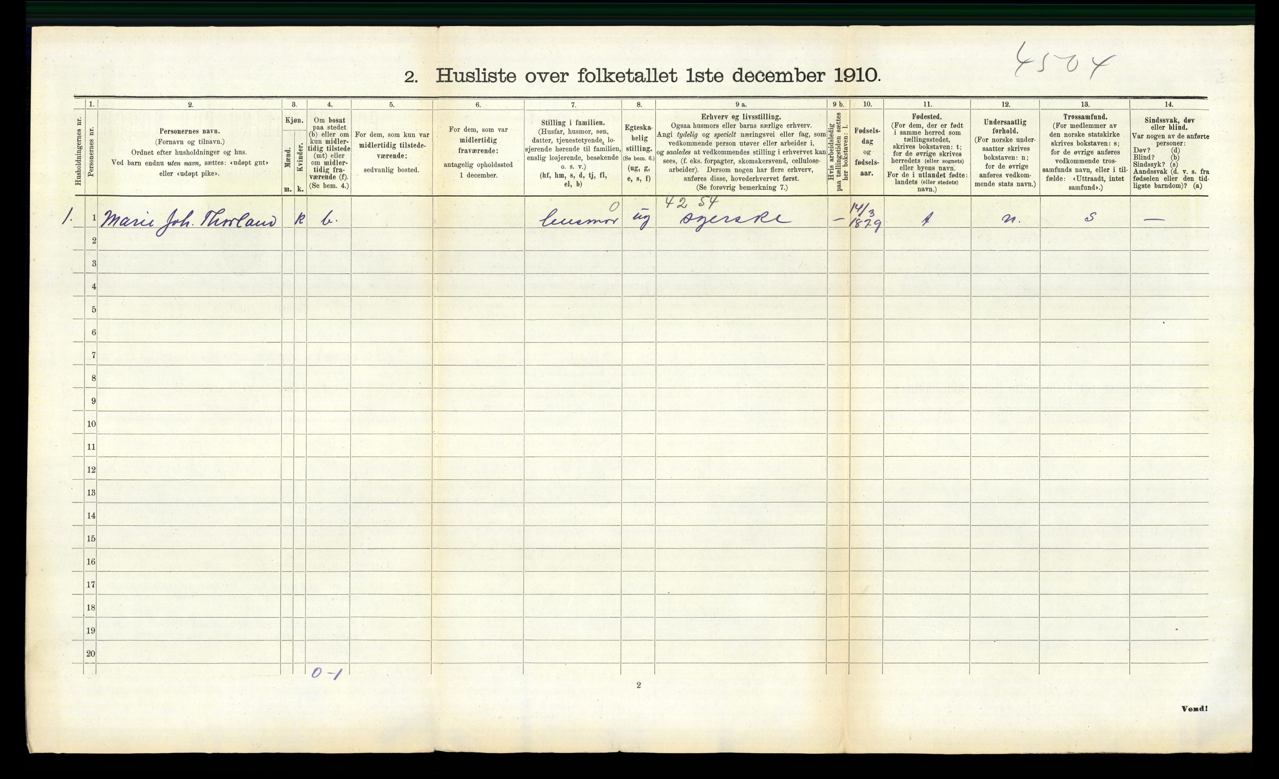 RA, 1910 census for Sør-Audnedal, 1910, p. 1124