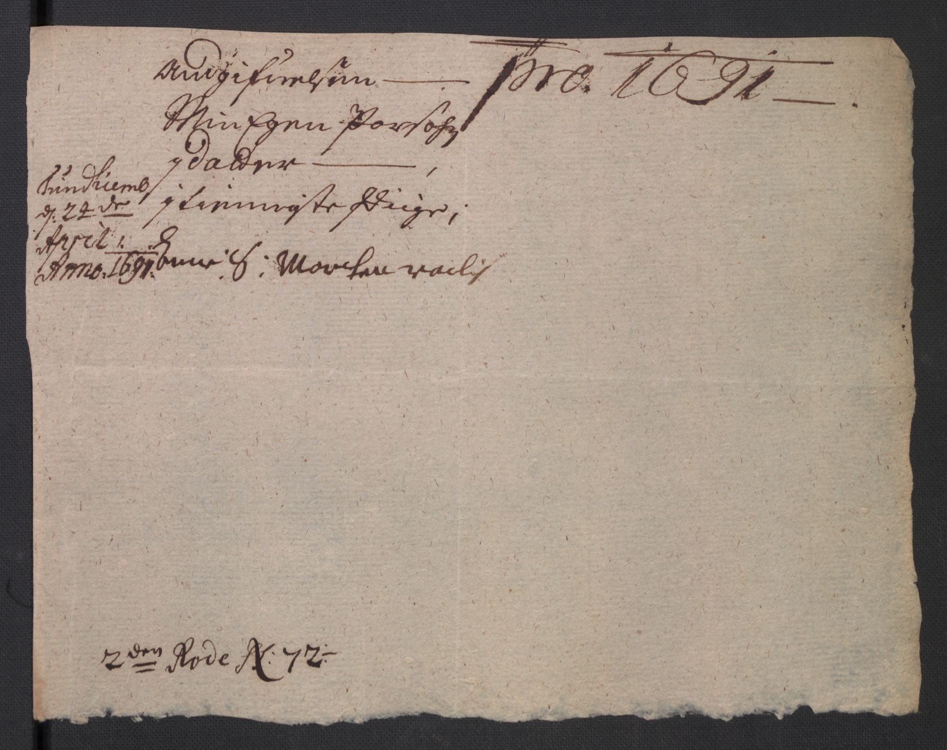 Rentekammeret inntil 1814, Reviderte regnskaper, Byregnskaper, AV/RA-EA-4066/R/Rs/L0506: [S2] Kontribusjonsregnskap, 1691-1692, p. 102