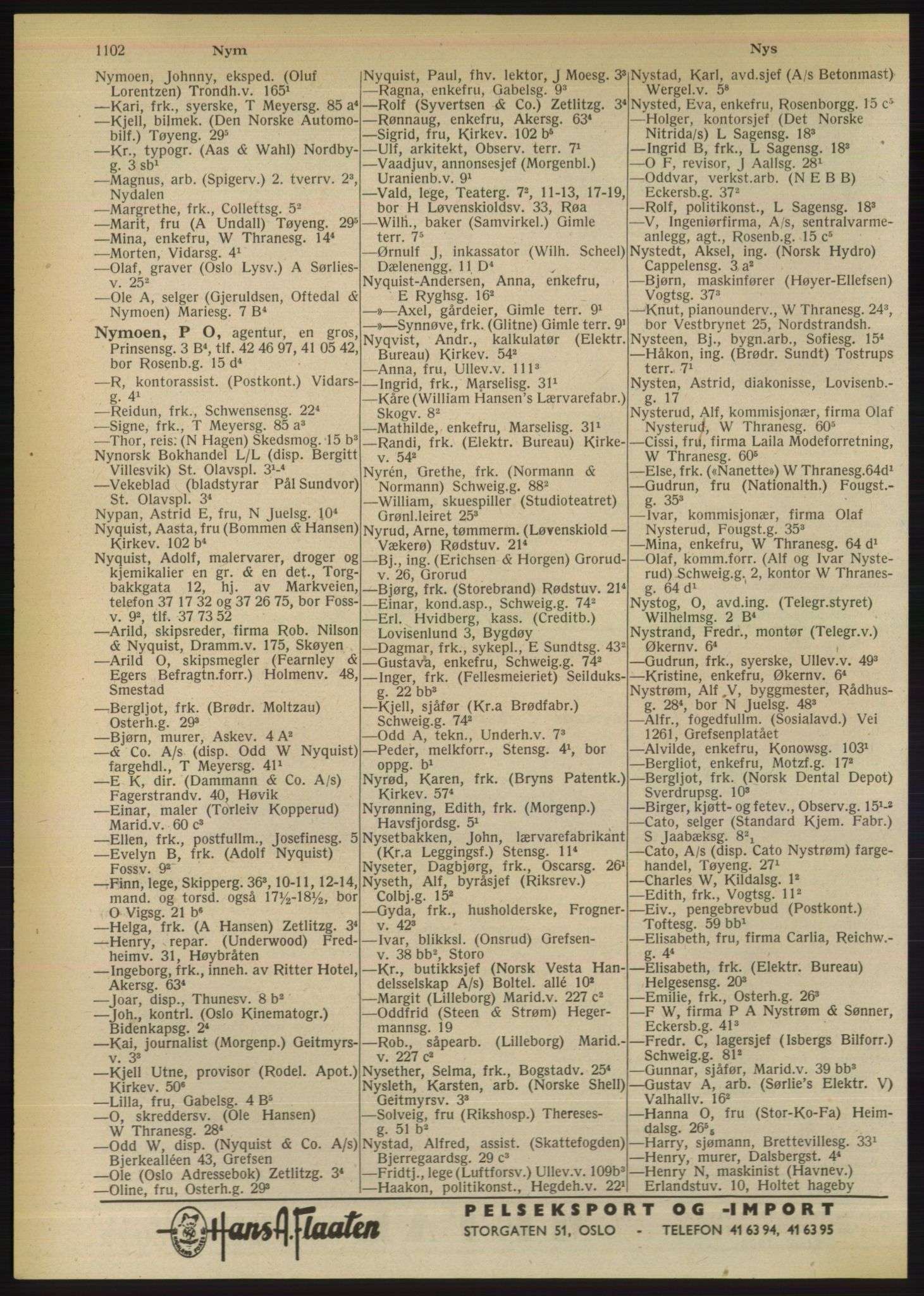 Kristiania/Oslo adressebok, PUBL/-, 1950, p. 1102