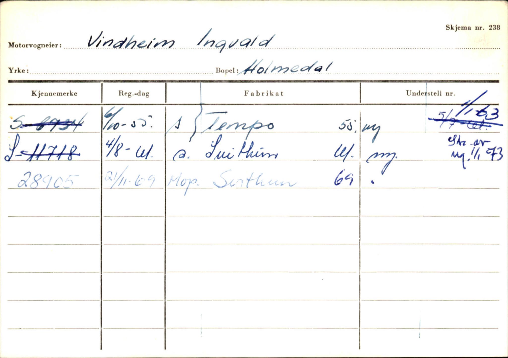 Statens vegvesen, Sogn og Fjordane vegkontor, SAB/A-5301/4/F/L0126: Eigarregister Fjaler M-Å. Leikanger A-Å, 1945-1975, p. 608