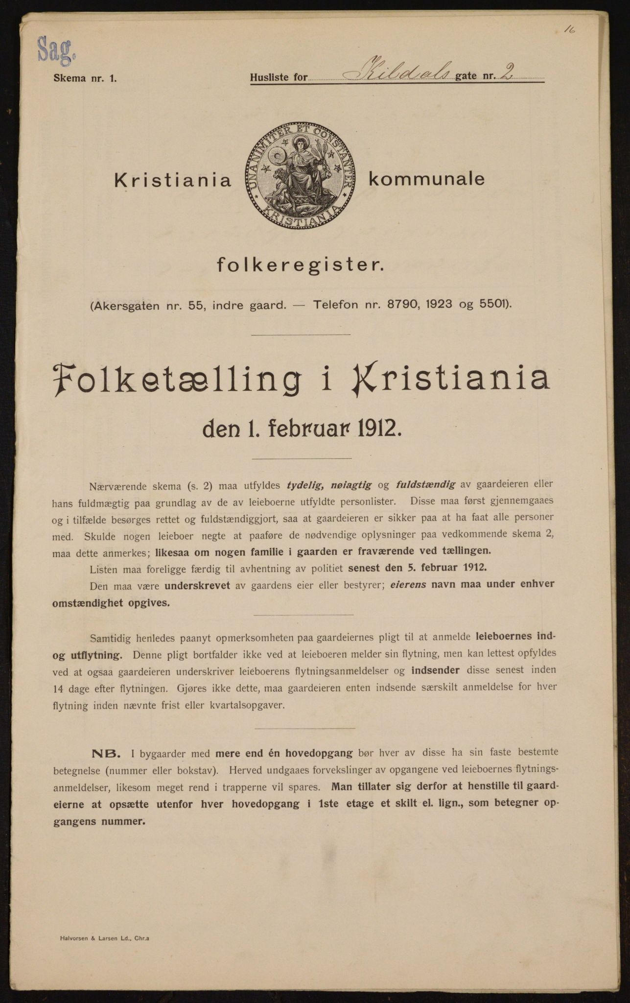OBA, Municipal Census 1912 for Kristiania, 1912, p. 49739