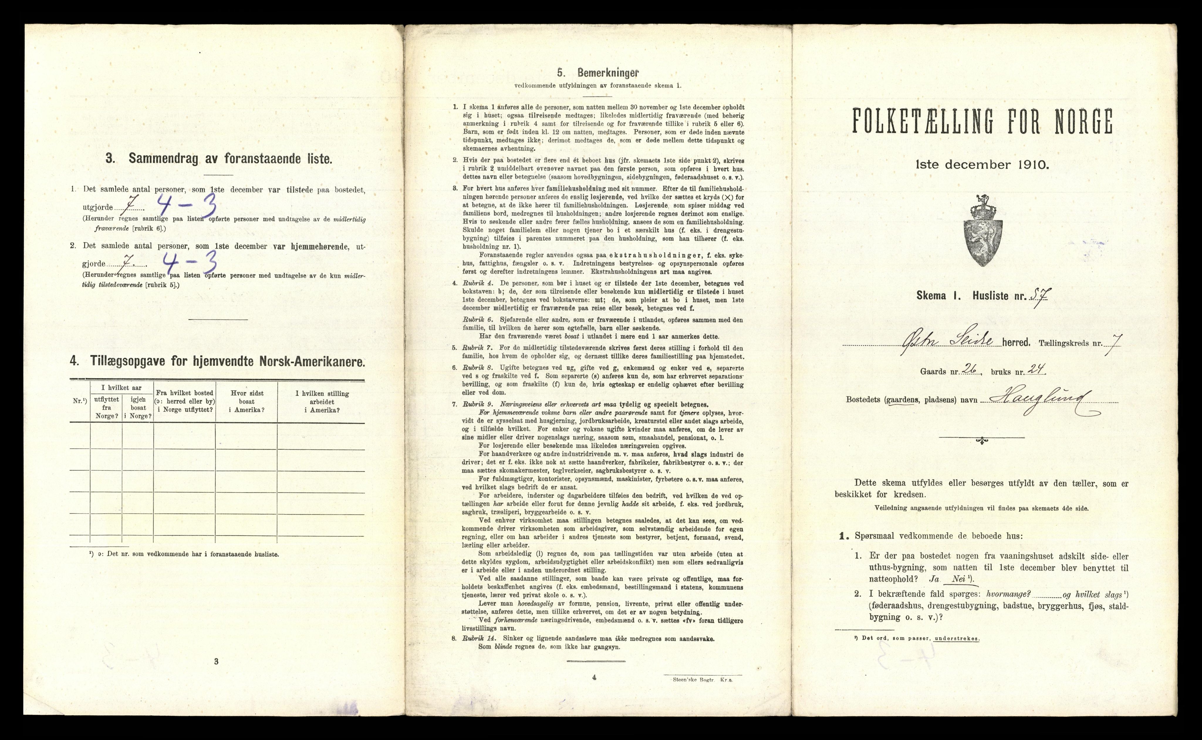 RA, 1910 census for Øystre Slidre, 1910, p. 702