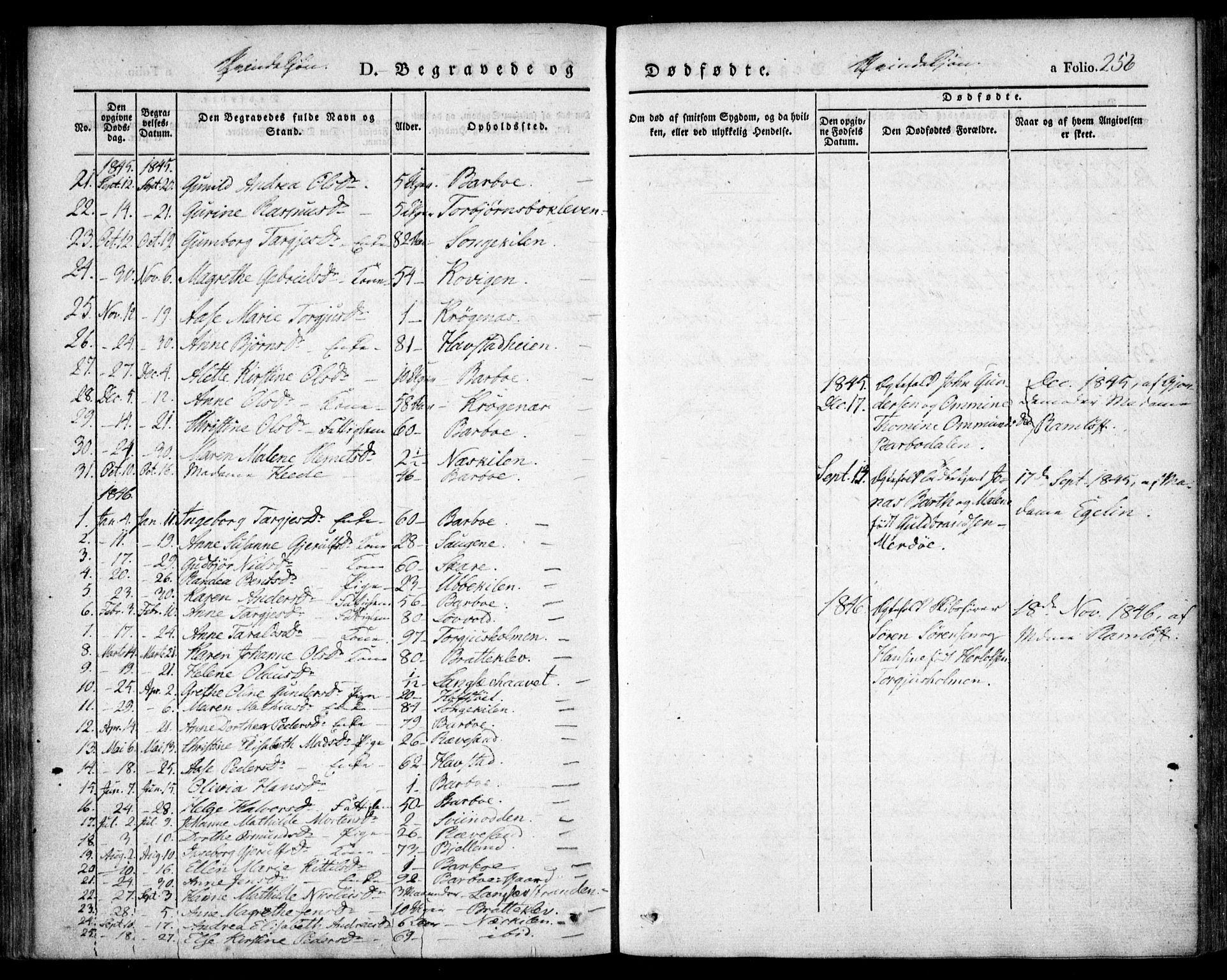 Tromøy sokneprestkontor, SAK/1111-0041/F/Fa/L0004: Parish register (official) no. A 4, 1837-1846, p. 256