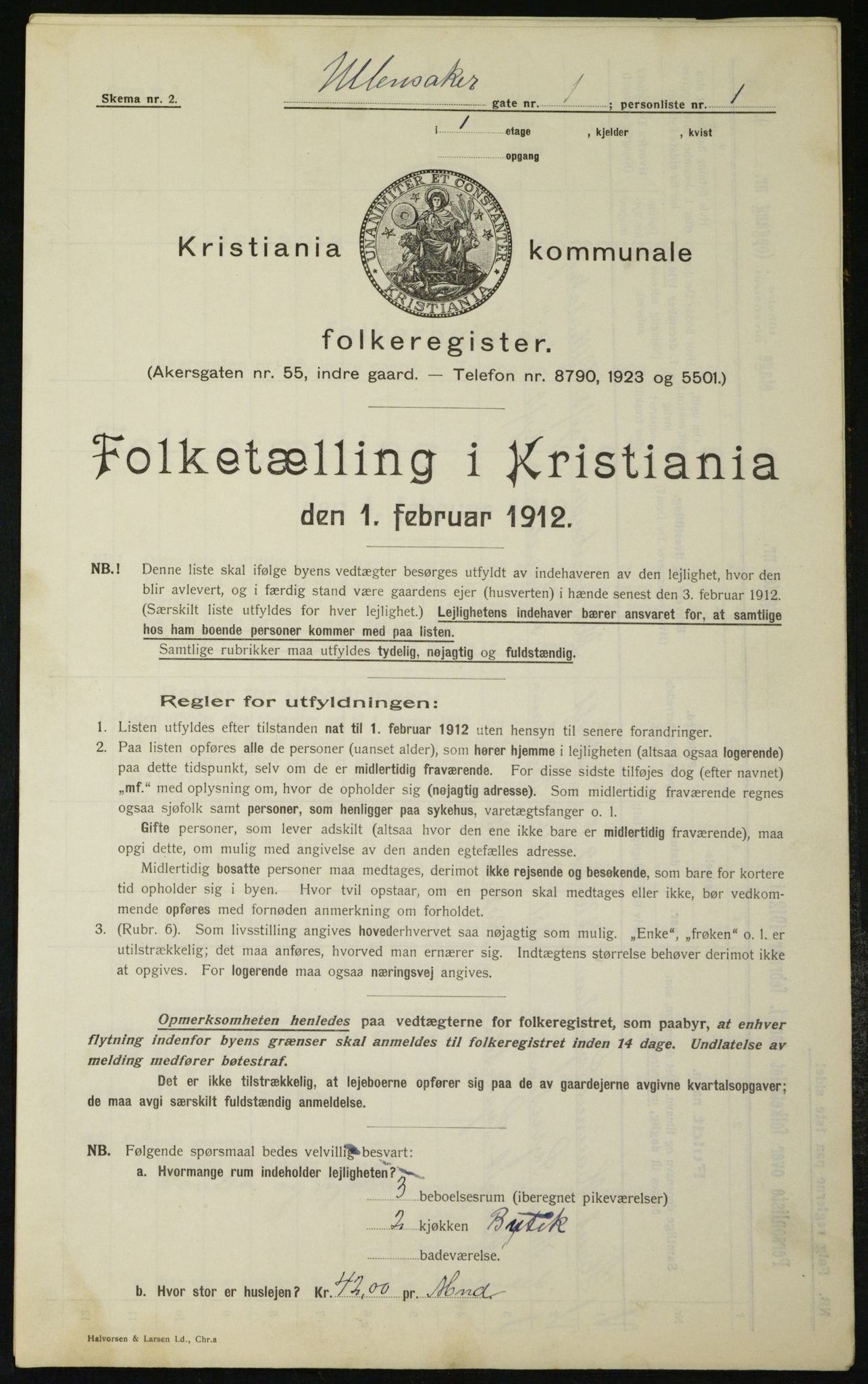 OBA, Municipal Census 1912 for Kristiania, 1912, p. 118715