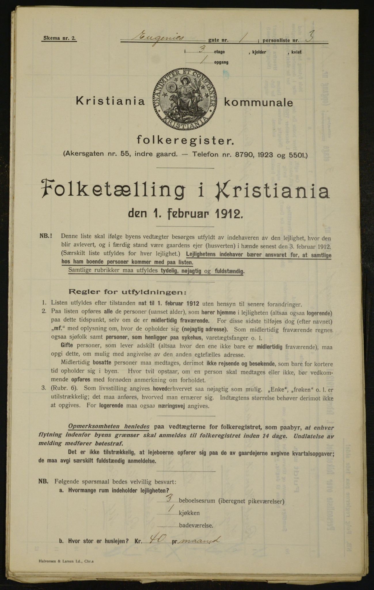 OBA, Municipal Census 1912 for Kristiania, 1912, p. 22590