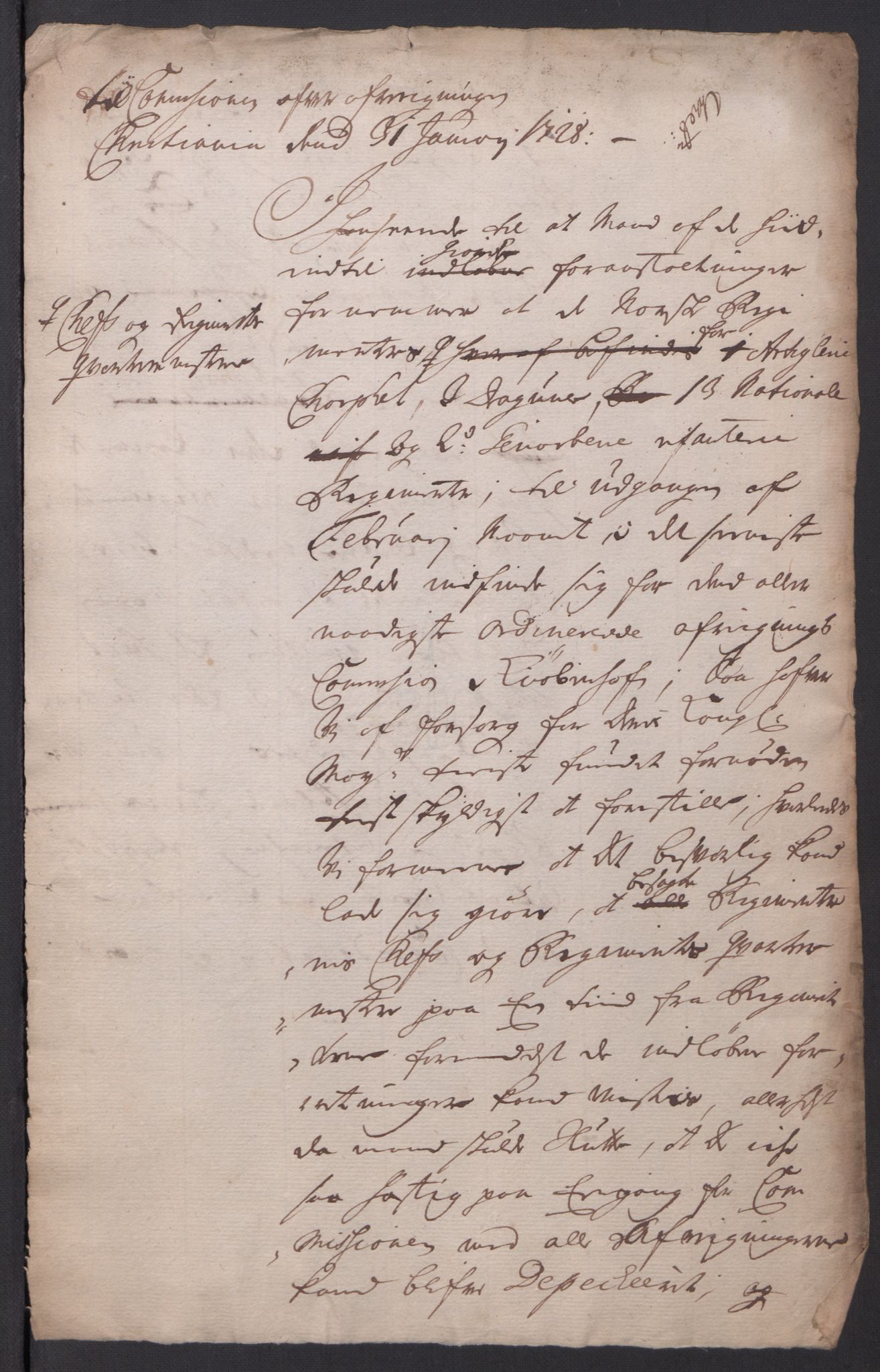 Kommanderende general (KG I) med Det norske krigsdirektorium, AV/RA-EA-5419/B/L0010: Kommanderende generals konsepter og kopibok, 1728-1730, p. 42