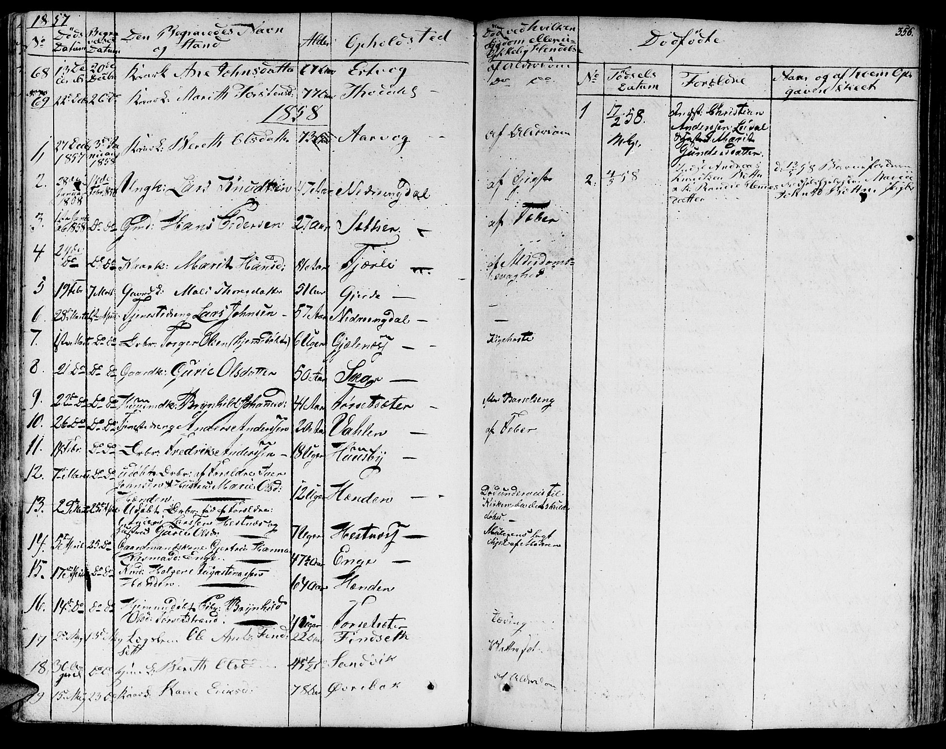 Ministerialprotokoller, klokkerbøker og fødselsregistre - Møre og Romsdal, AV/SAT-A-1454/578/L0904: Parish register (official) no. 578A03, 1836-1858, p. 356