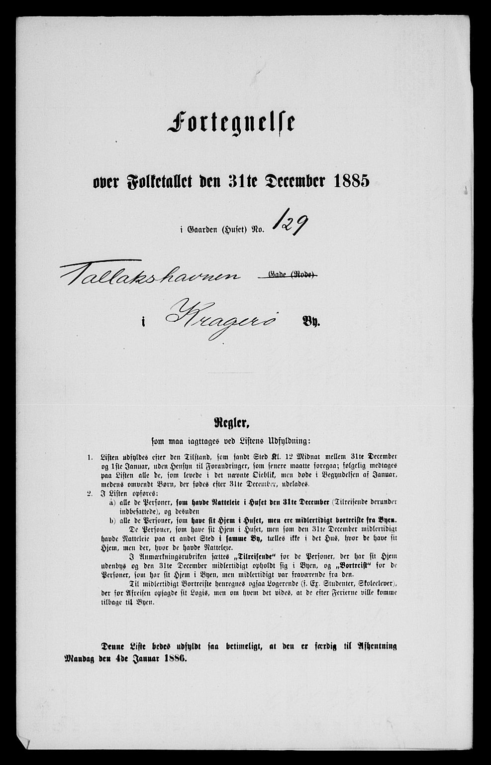 SAKO, 1885 census for 0801 Kragerø, 1885, p. 293