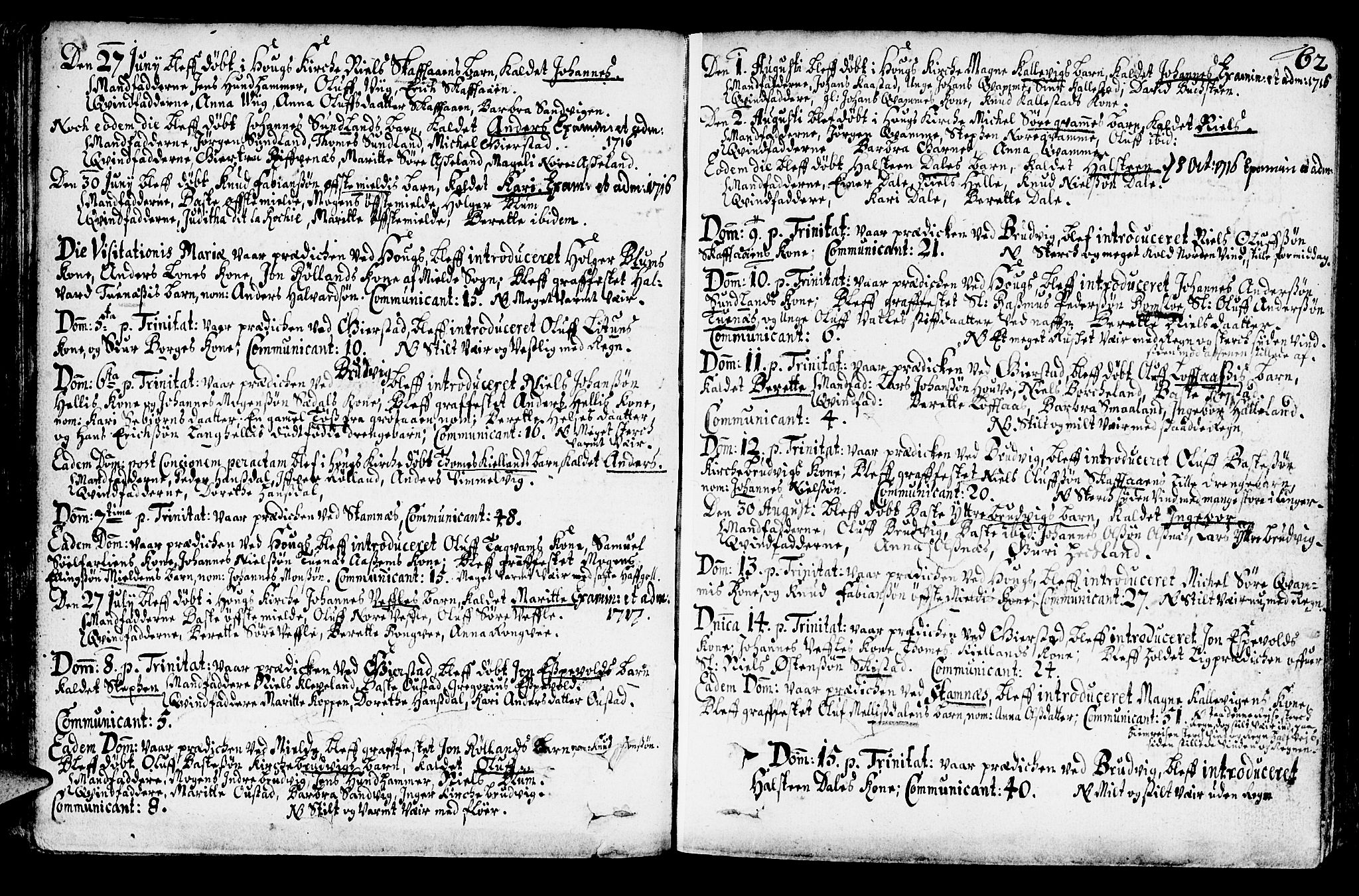 Haus sokneprestembete, AV/SAB-A-75601/H/Haa: Parish register (official) no. A 1, 1691-1712, p. 62