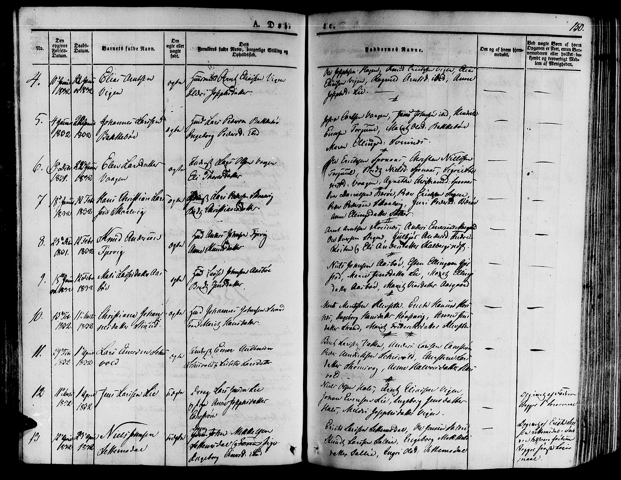 Ministerialprotokoller, klokkerbøker og fødselsregistre - Møre og Romsdal, SAT/A-1454/592/L1025: Parish register (official) no. 592A03 /2, 1831-1849, p. 150