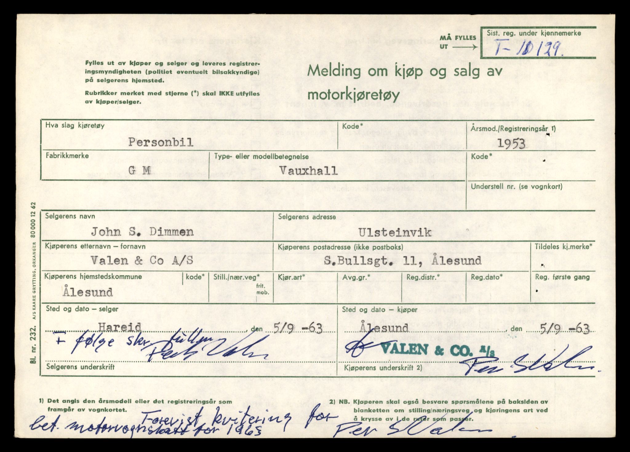 Møre og Romsdal vegkontor - Ålesund trafikkstasjon, AV/SAT-A-4099/F/Fe/L0018: Registreringskort for kjøretøy T 10091 - T 10227, 1927-1998, p. 1001