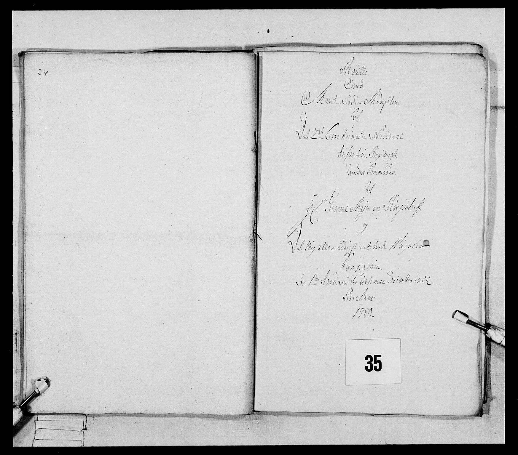 Generalitets- og kommissariatskollegiet, Det kongelige norske kommissariatskollegium, RA/EA-5420/E/Eh/L0078: 2. Trondheimske nasjonale infanteriregiment, 1779-1780, p. 177