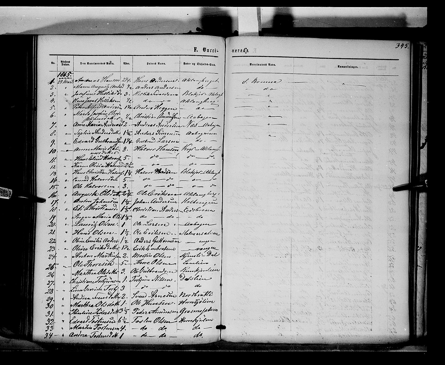 Eidskog prestekontor, AV/SAH-PREST-026/H/Ha/Haa/L0001: Parish register (official) no. 1, 1860-1867, p. 345