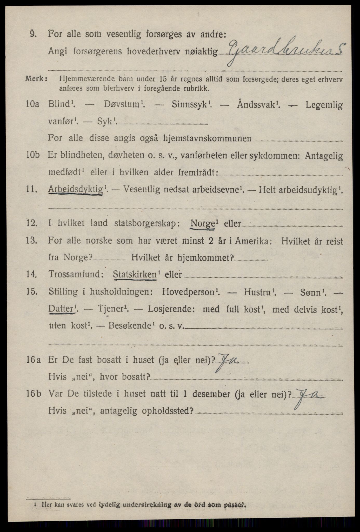 SAT, 1920 census for Aukra, 1920, p. 3948