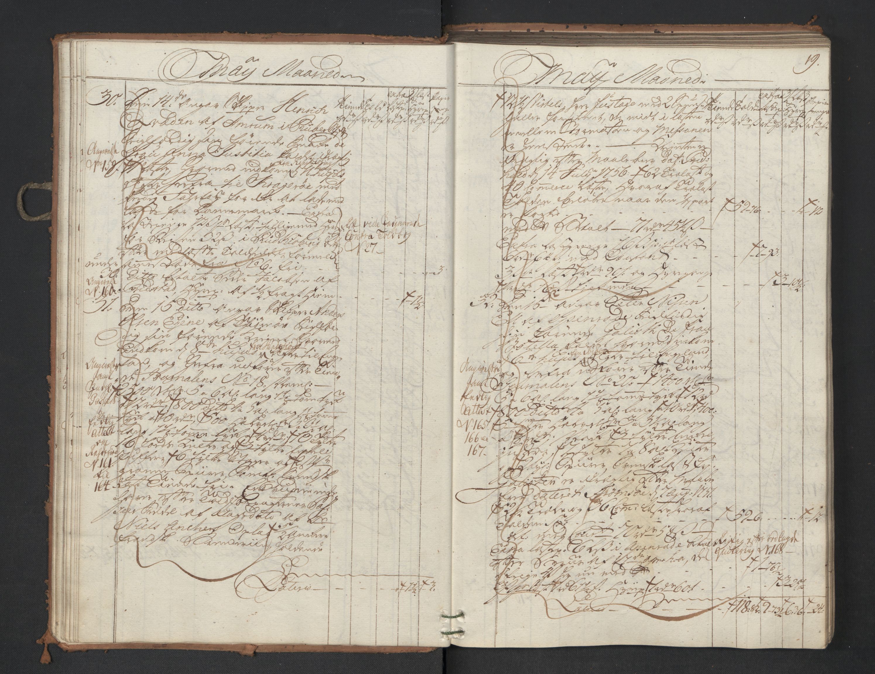 Generaltollkammeret, tollregnskaper, AV/RA-EA-5490/R01/L0047/0001: Tollregnskaper Fredrikshald / Utgående hovedtollbok, 1762, p. 18b-19a