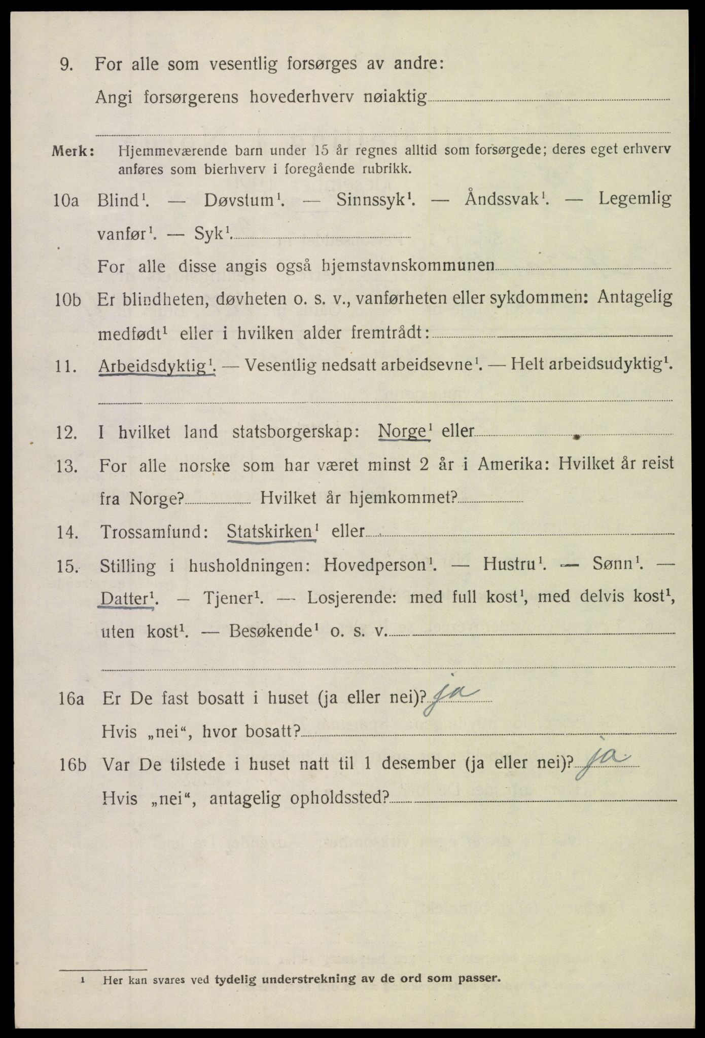 SAH, 1920 census for Nordre Land, 1920, p. 1683