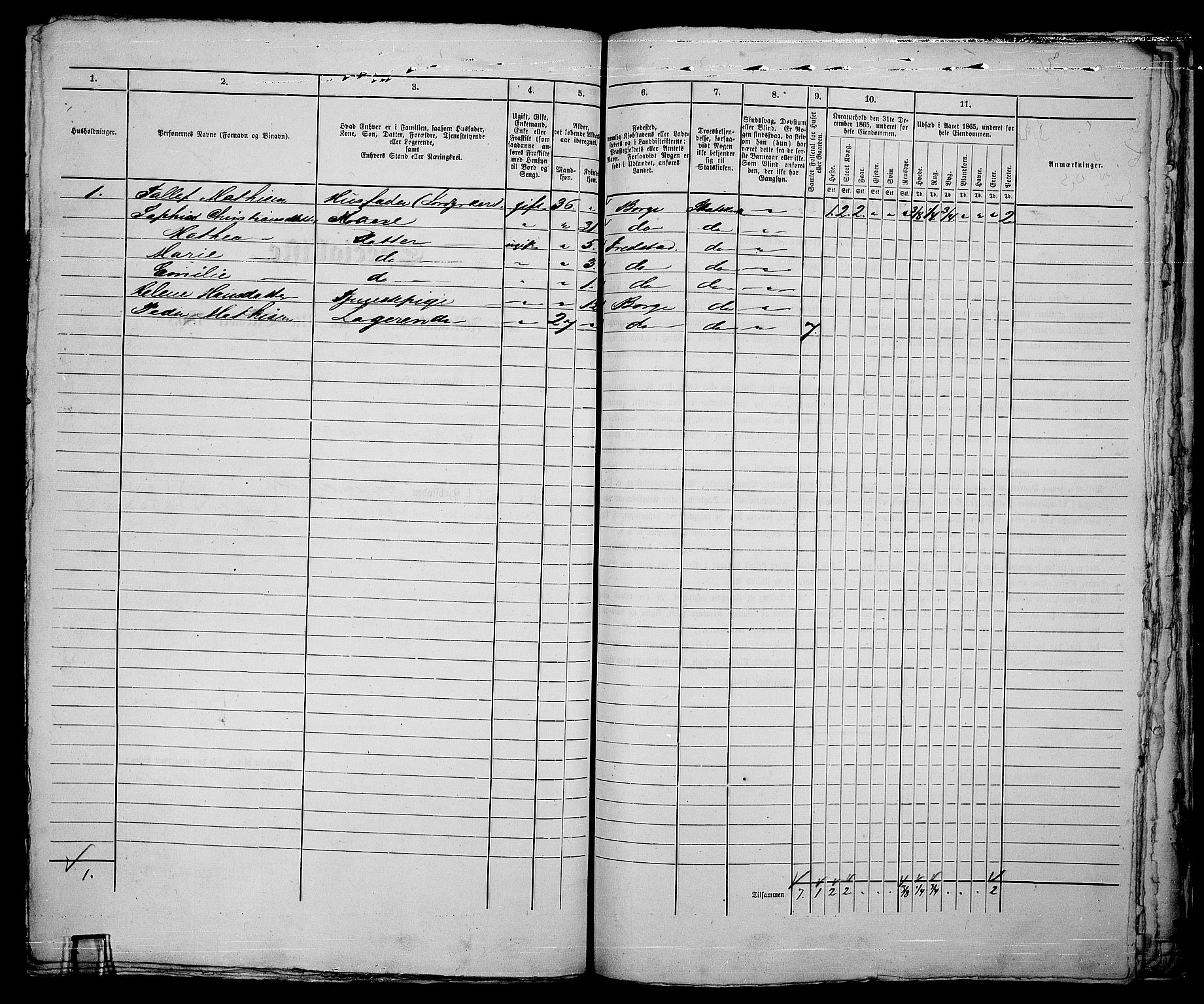 RA, 1865 census for Fredrikstad/Fredrikstad, 1865, p. 754