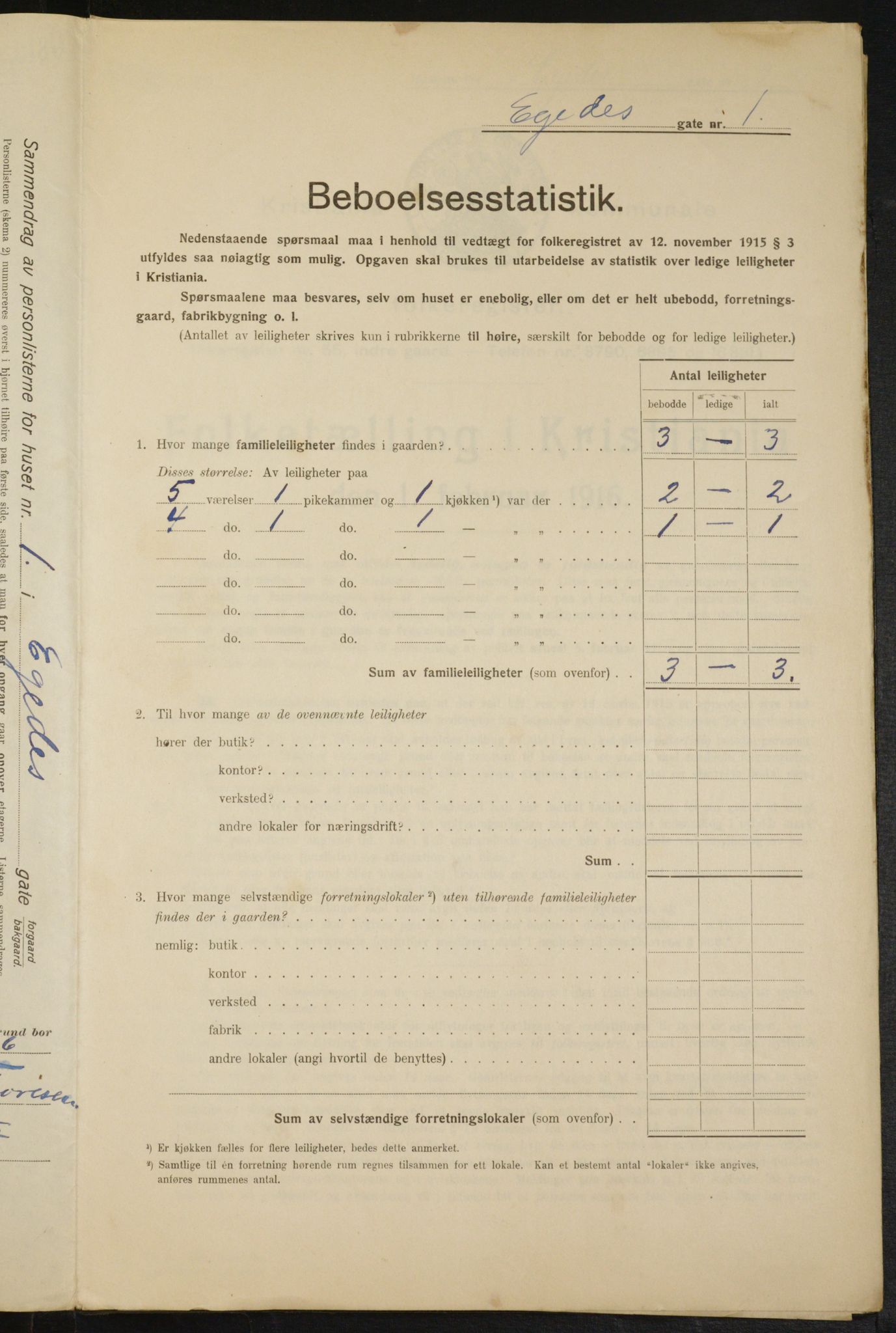 OBA, Municipal Census 1916 for Kristiania, 1916, p. 18946