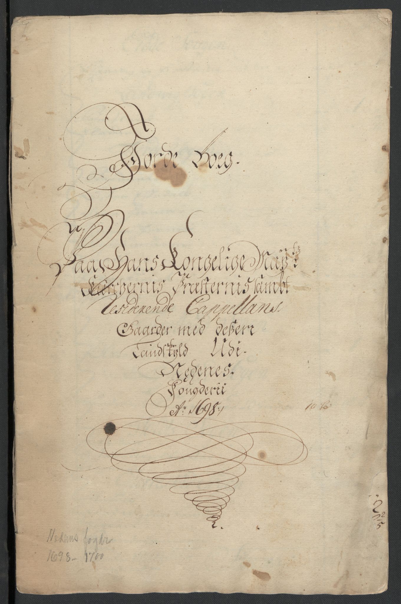 Rentekammeret inntil 1814, Reviderte regnskaper, Fogderegnskap, AV/RA-EA-4092/R39/L2314: Fogderegnskap Nedenes, 1698-1699, p. 28