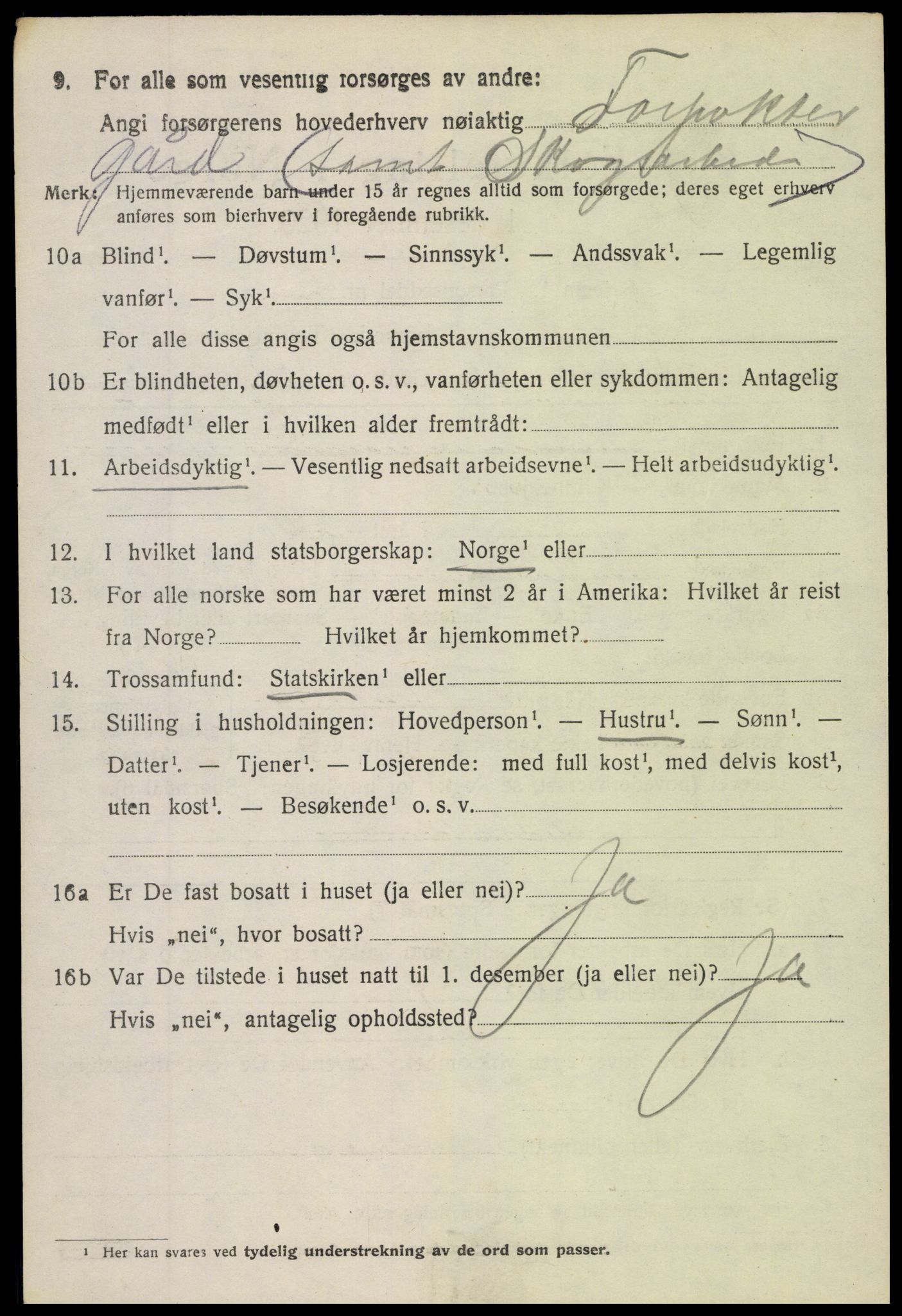 SAH, 1920 census for Torpa, 1920, p. 1654