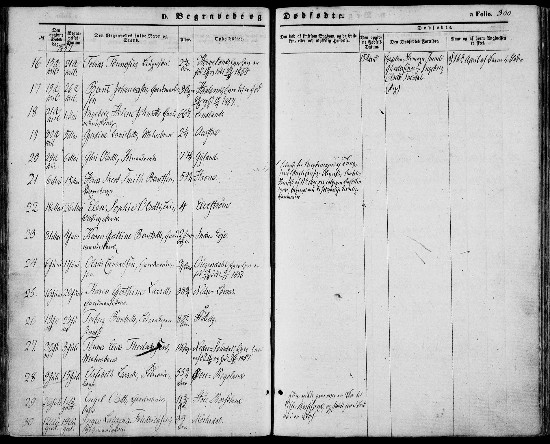 Sokndal sokneprestkontor, AV/SAST-A-101808: Parish register (official) no. A 9, 1857-1874, p. 300