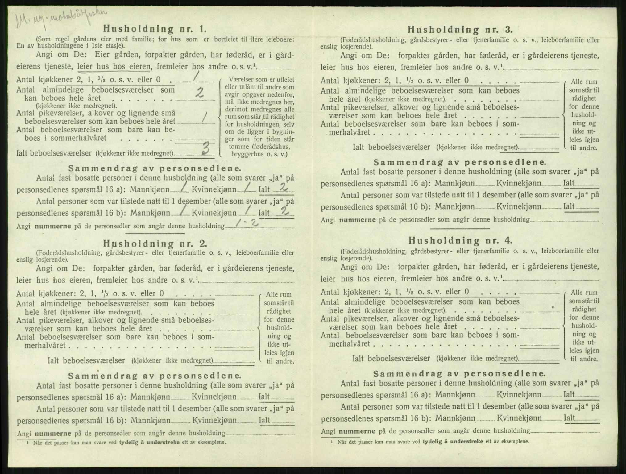 SAT, 1920 census for Sandøy, 1920, p. 433