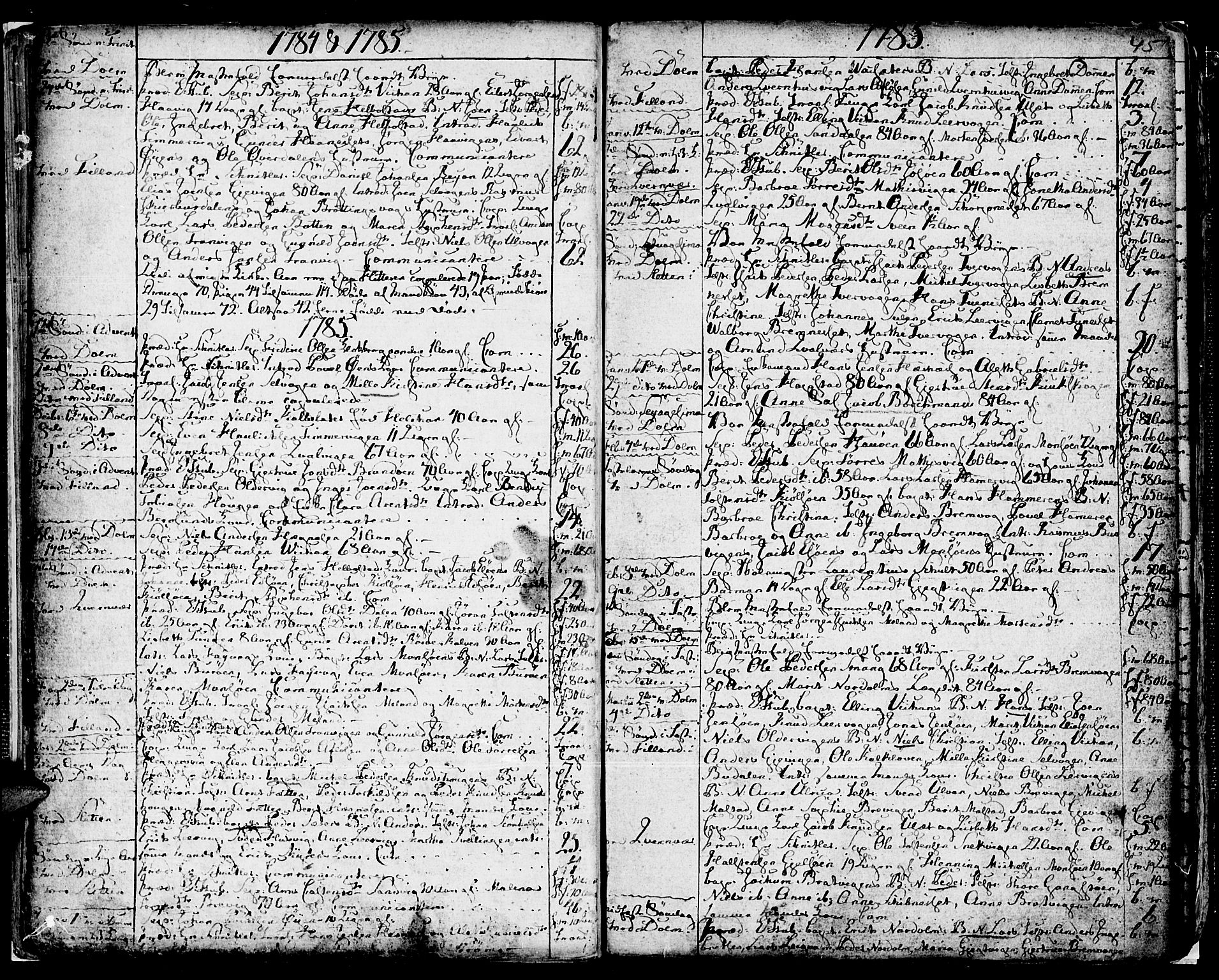 Ministerialprotokoller, klokkerbøker og fødselsregistre - Sør-Trøndelag, SAT/A-1456/634/L0526: Parish register (official) no. 634A02, 1775-1818, p. 45