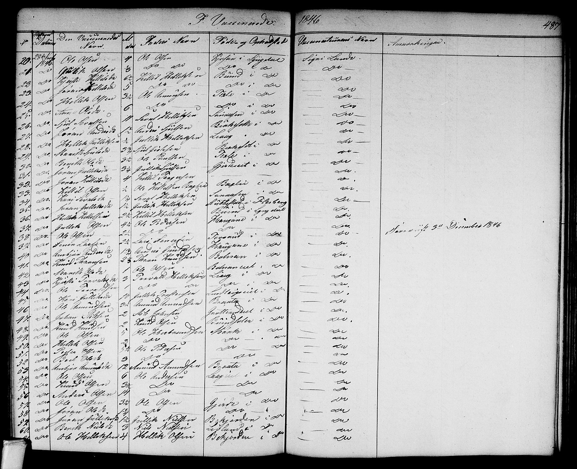 Flesberg kirkebøker, AV/SAKO-A-18/G/Ga/L0002: Parish register (copy) no. I 2, 1834-1860, p. 487