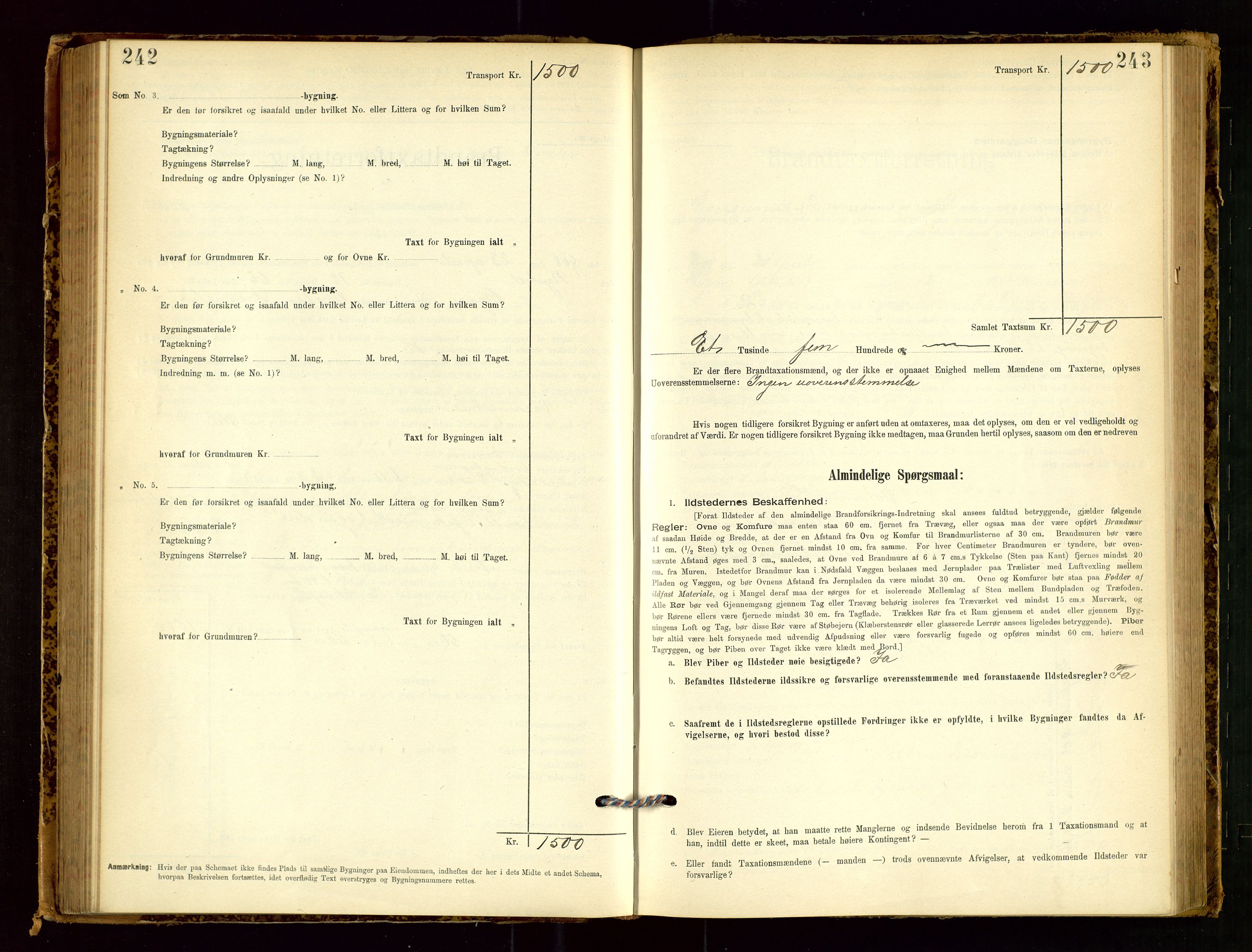 Eigersund lensmannskontor, AV/SAST-A-100171/Gob/L0001: Skjemaprotokoll, 1894-1909, p. 242-243