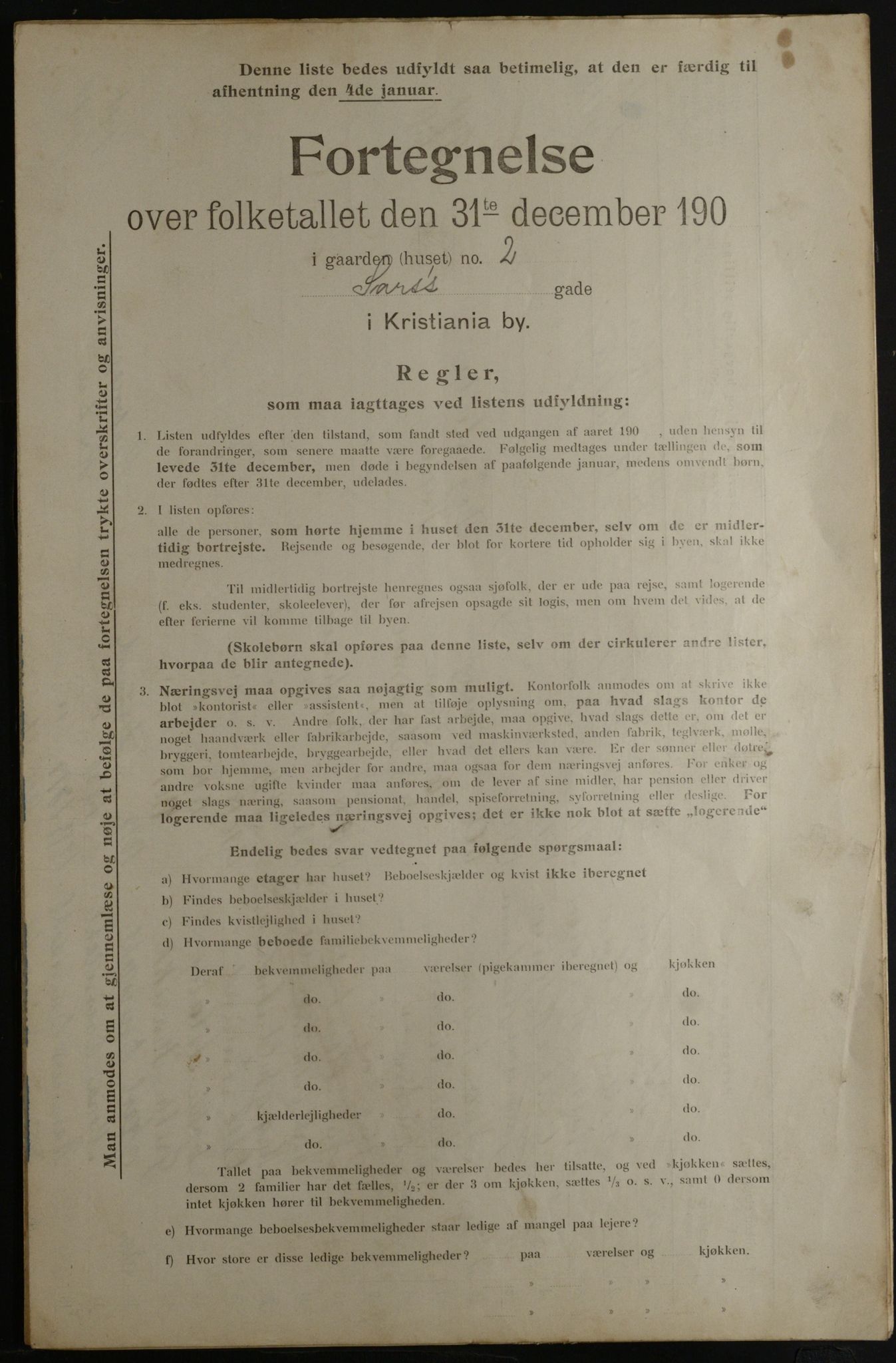 OBA, Municipal Census 1901 for Kristiania, 1901, p. 13853