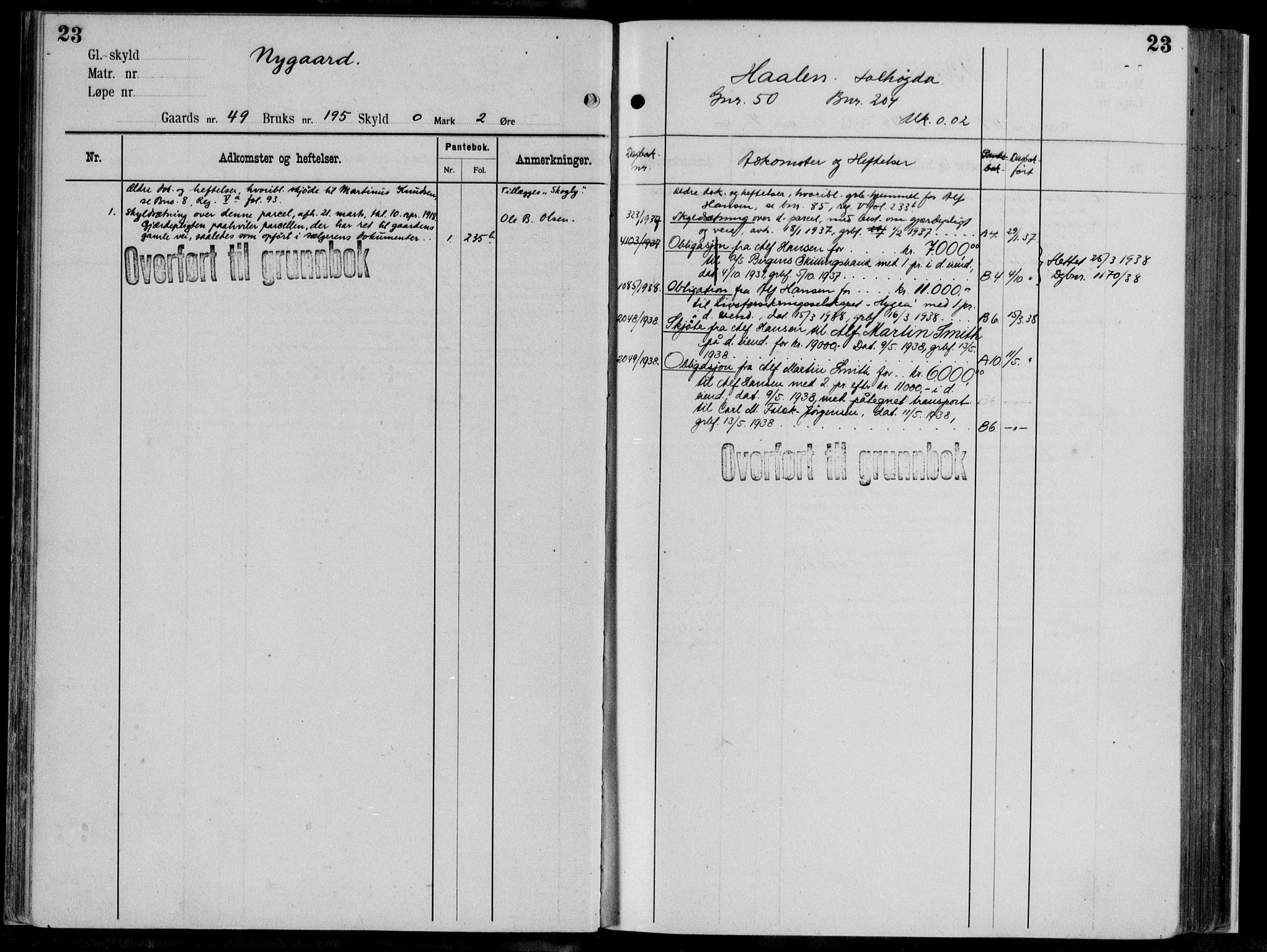 Midhordland sorenskriveri, AV/SAB-A-3001/1/G/Ga/Gab/L0111: Mortgage register no. II.A.b.111, p. 23