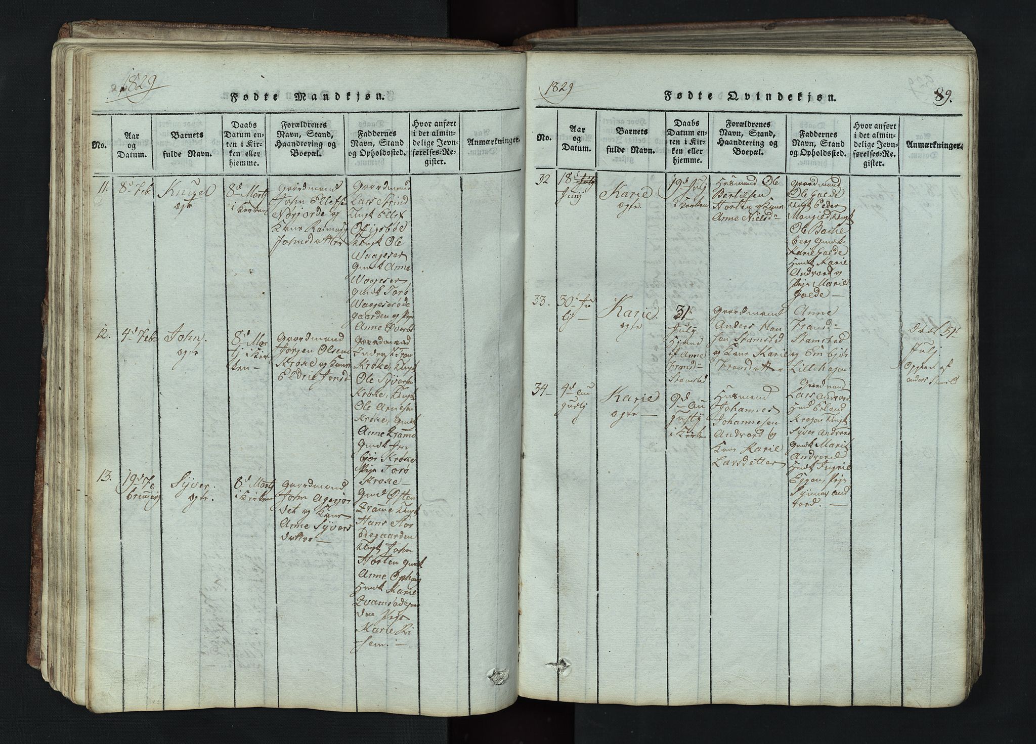 Lom prestekontor, AV/SAH-PREST-070/L/L0002: Parish register (copy) no. 2, 1815-1844, p. 89